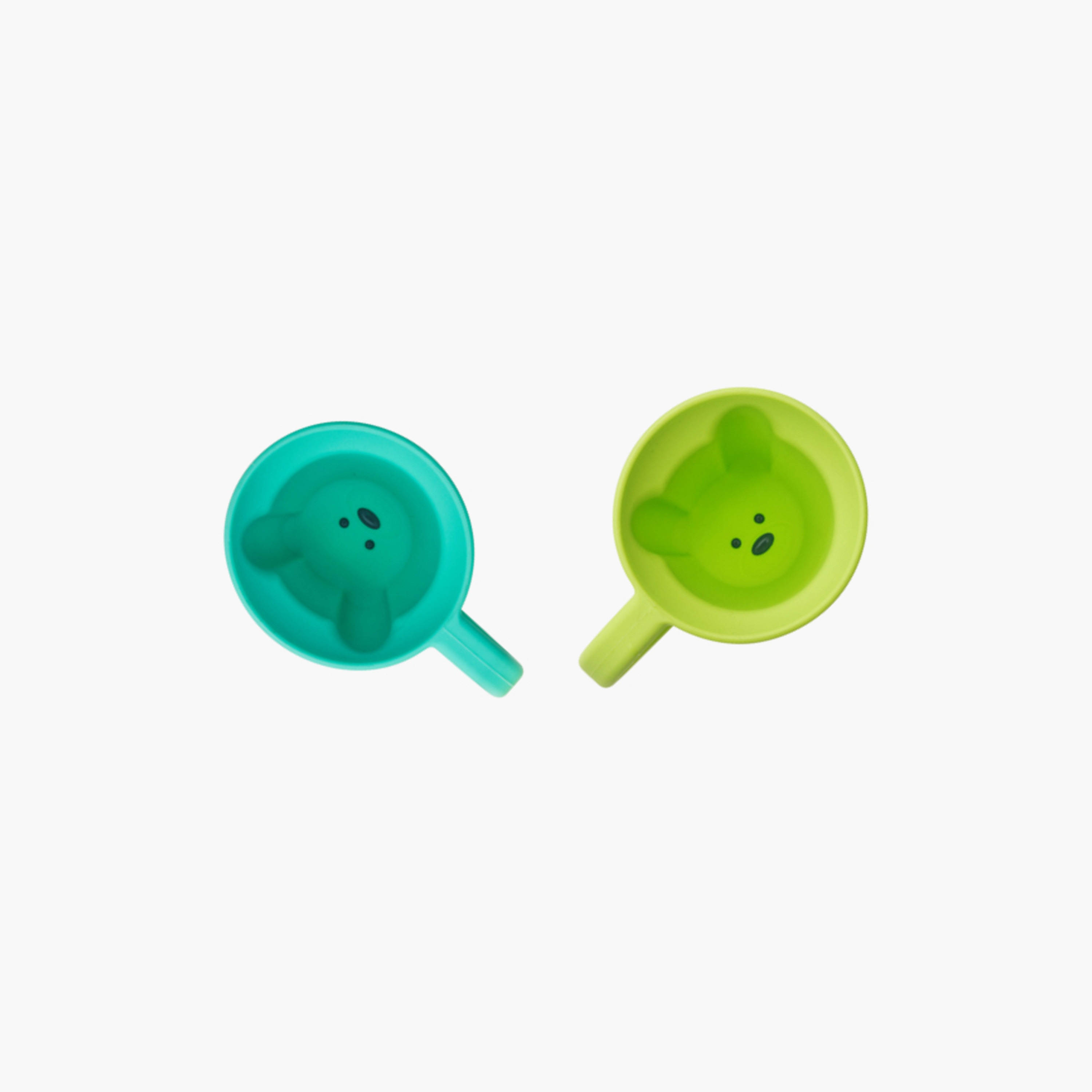 Melii 2-Piece Silicone Bear Mug - Mint & Turquoise-baby-feeding-mealtimeessentials-image-2