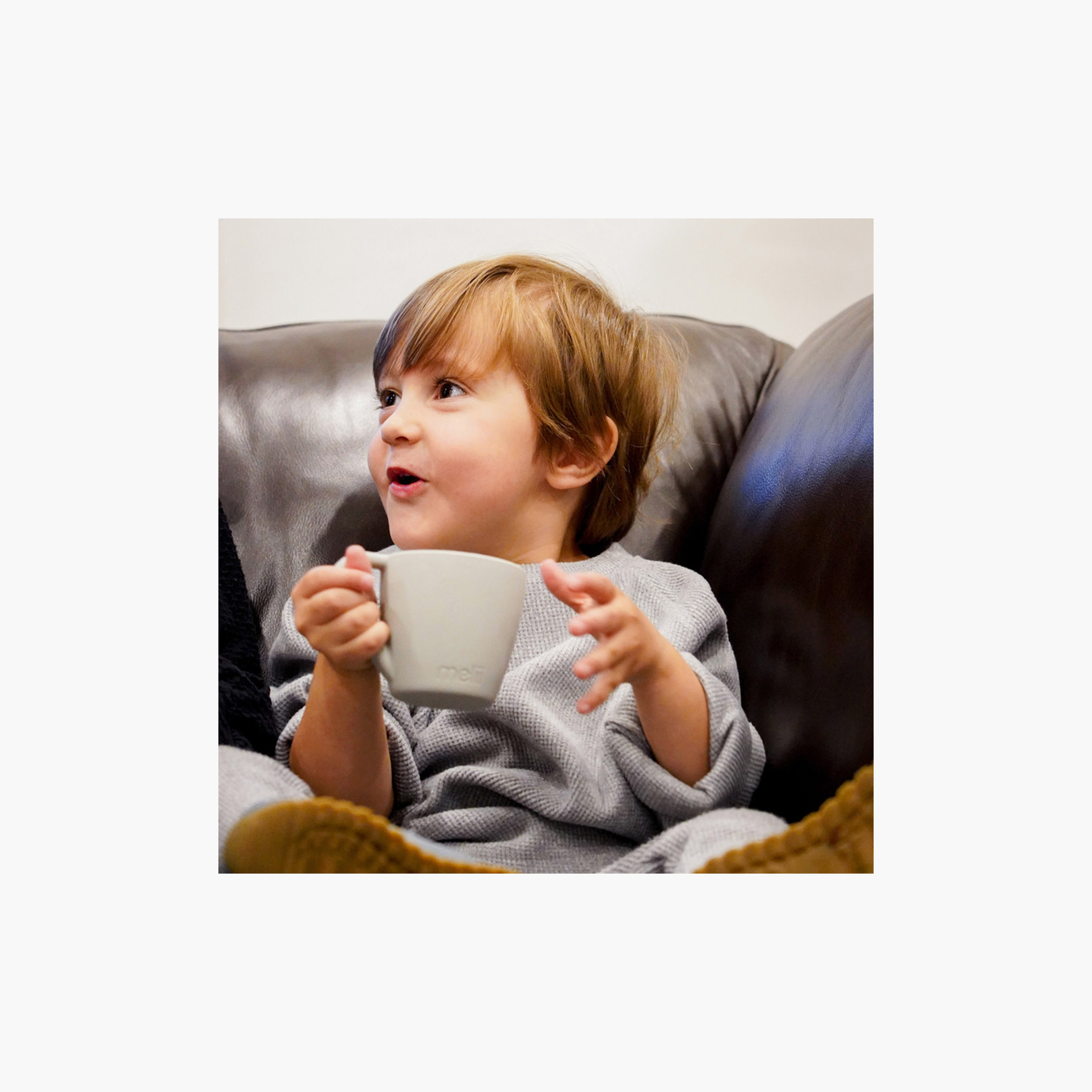 كوب سيليكون دب قطعتين من ميلي - وردي ورمادي-baby-feeding-mealtimeessentials-image-4