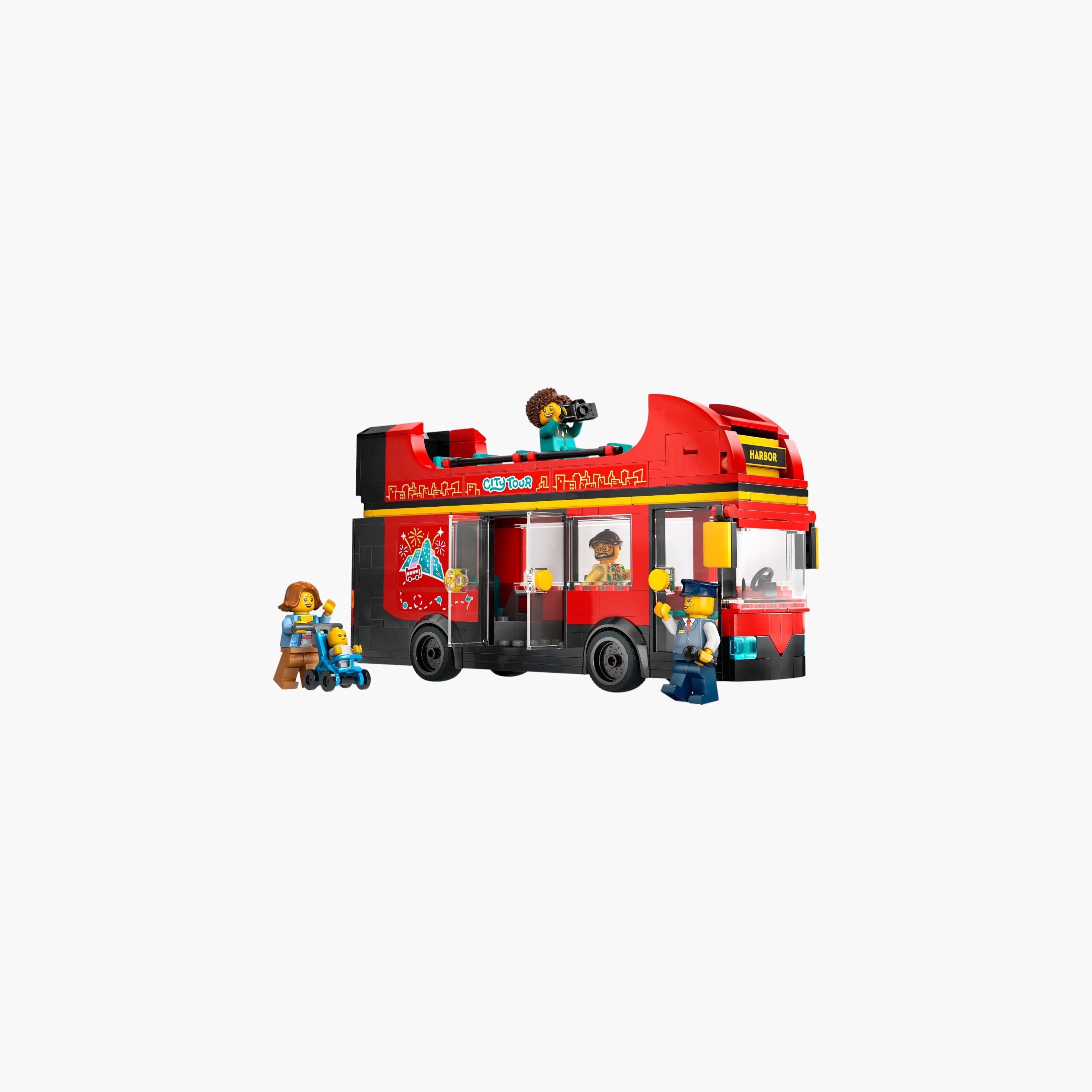 LEGO® City Red Double-Decker Sightseeing Bus Toy 60407-toys-buildingblocks-blocks-image-1