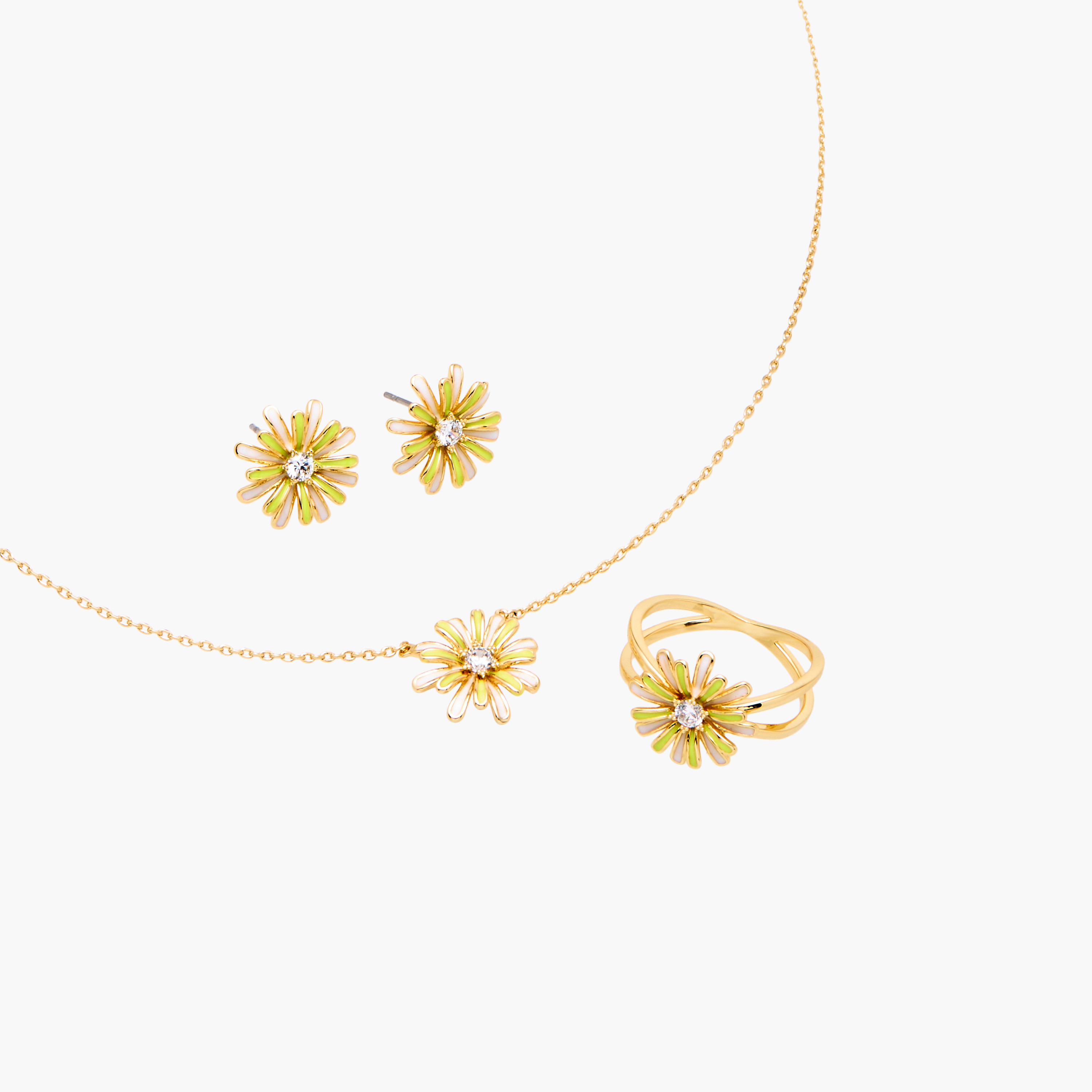 Charmz Flower Pendant Necklace with Ring and Earrings-girls-accessories-jewellery-image-3