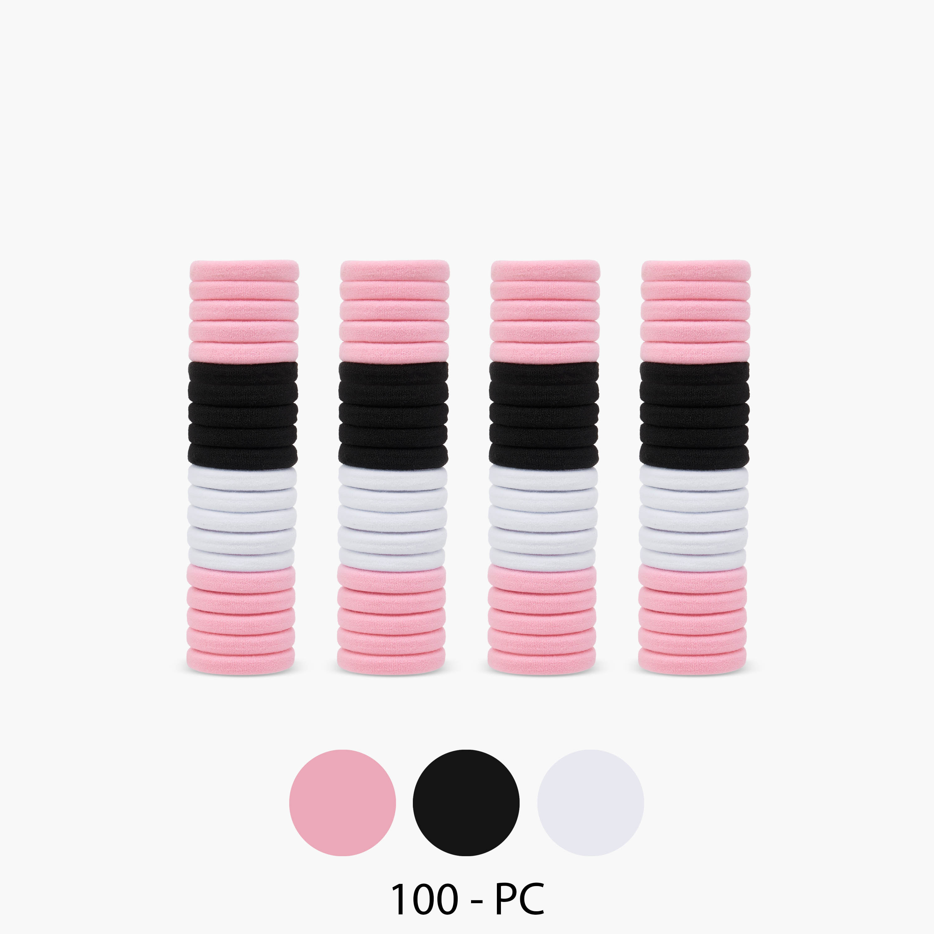 Charmz 100-Piece Solid Hair Tie Set-girls-accessories-hairaccessories-image-1