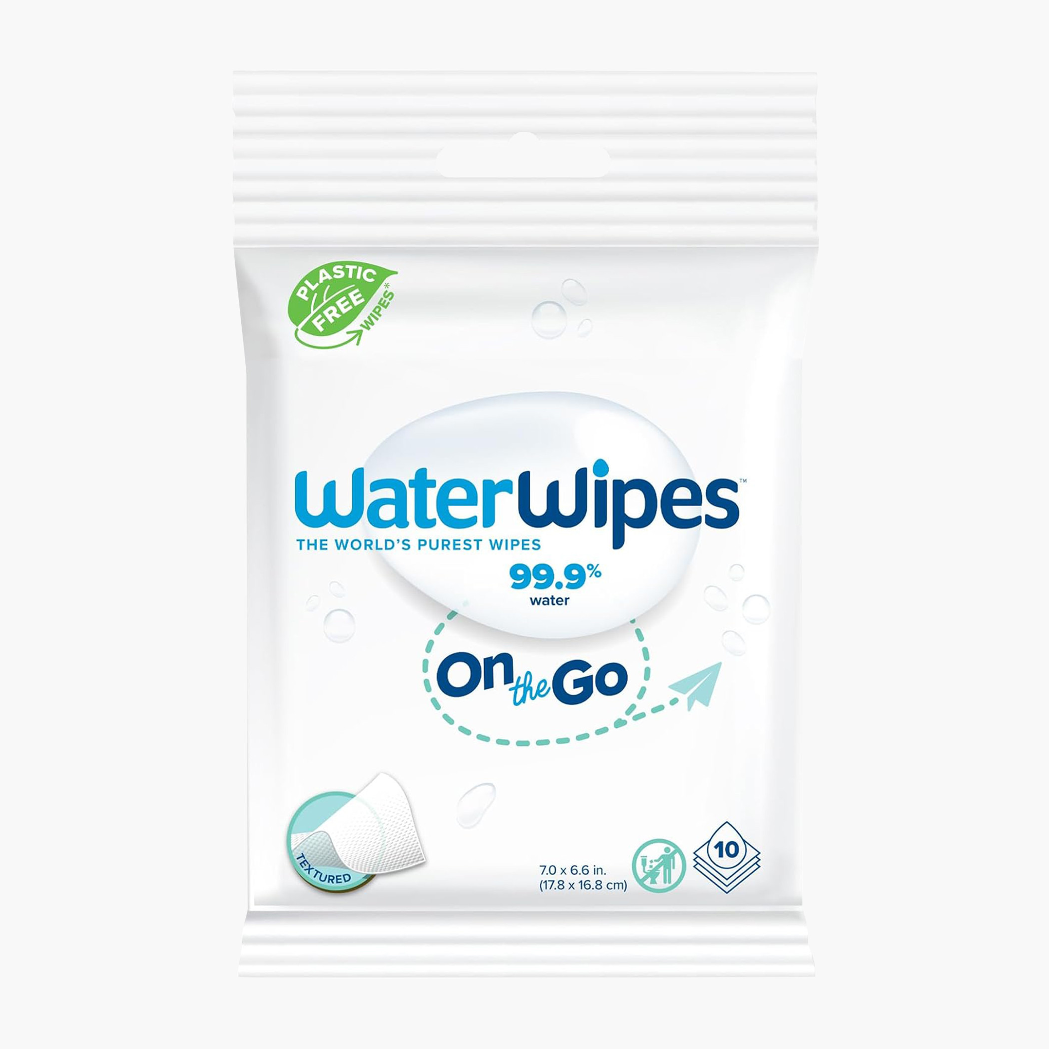 WaterWipes On the Go Wipes - 10 Sheets-baby-diapering-babywipes-image-1