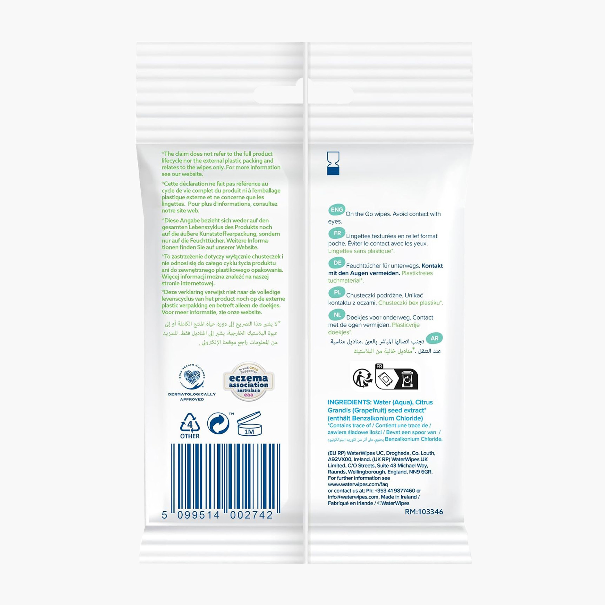 WaterWipes On the Go Wipes - 10 Sheets-baby-diapering-babywipes-image-2