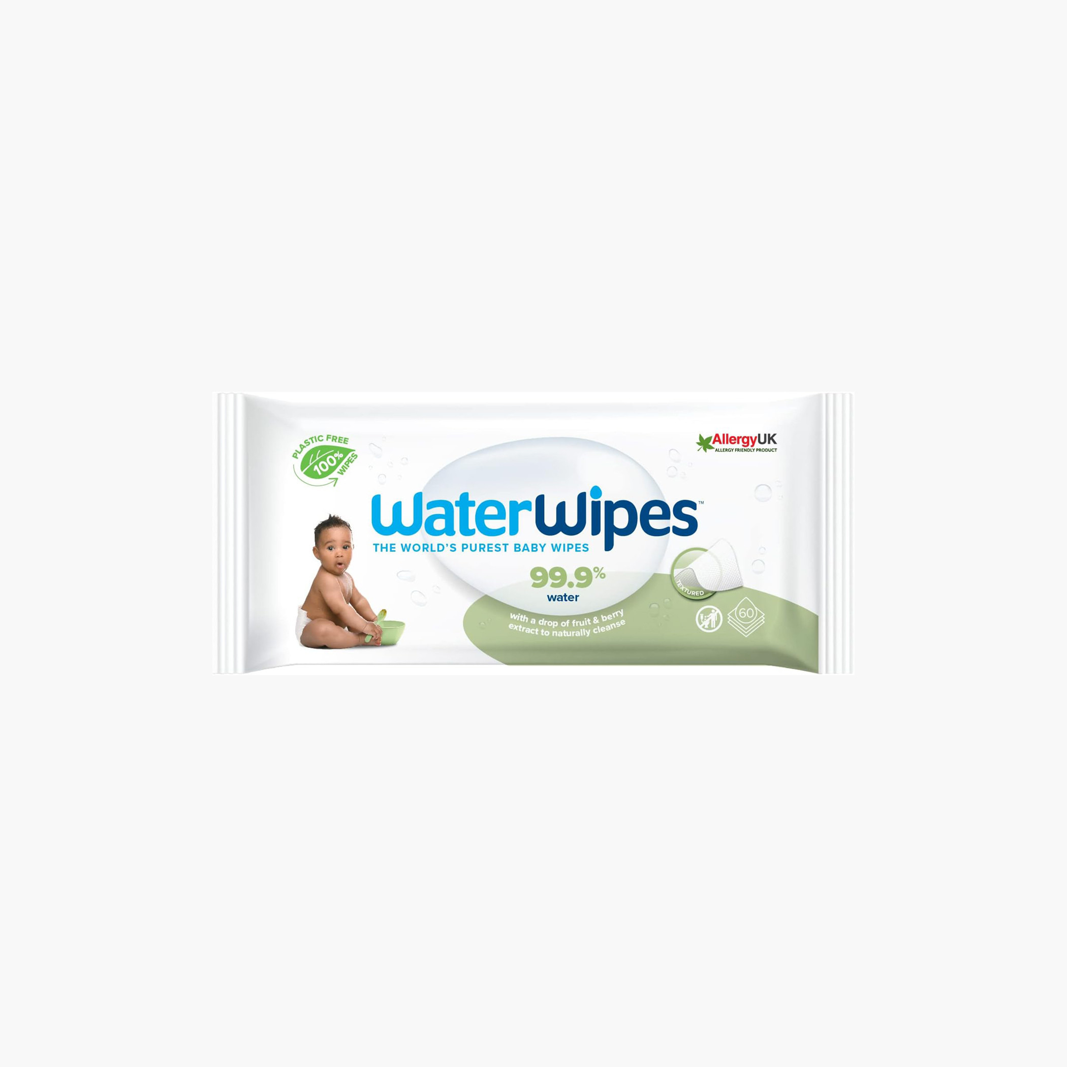 WaterWipes Soapberry Extract Wipes - Pack of 12, 60 Sheets-baby-diapering-babywipes-image-1