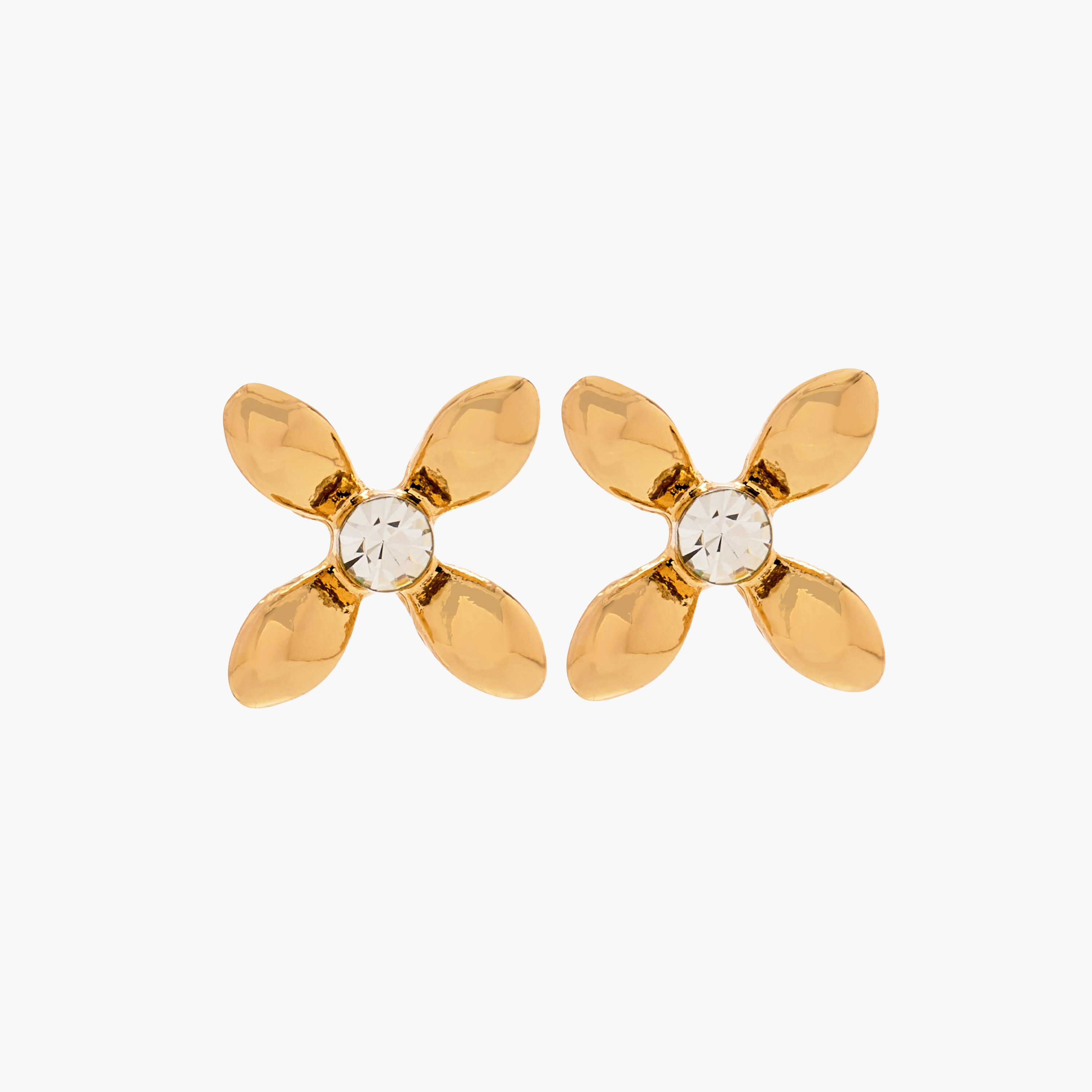 Charmz Floral Shaped Embellished Earrings with Pushback Closure-girls-accessories-jewellery-image-1