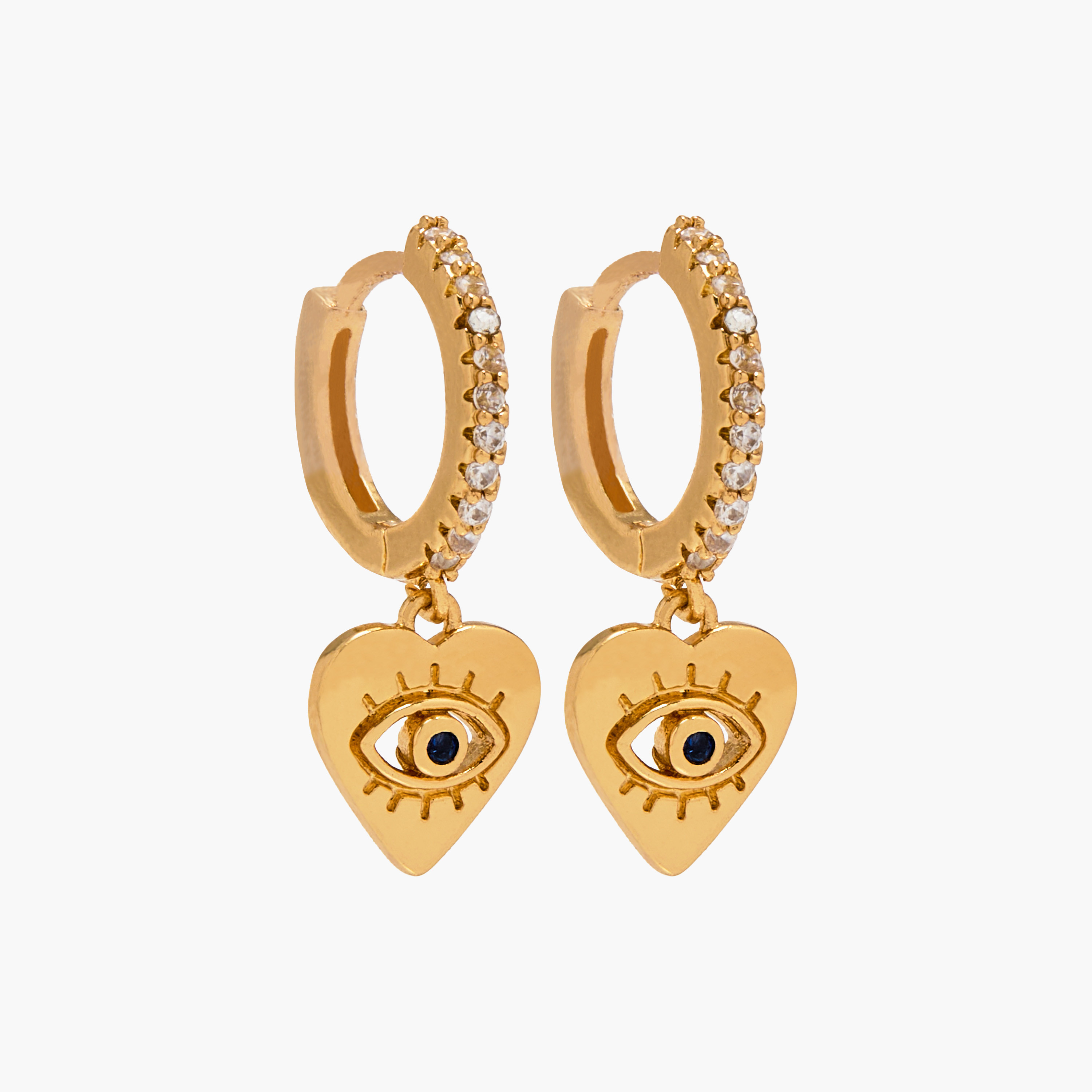 Charmz Evil Eye Embellished Hoop Earrings-girls-accessories-jewellery-image-1