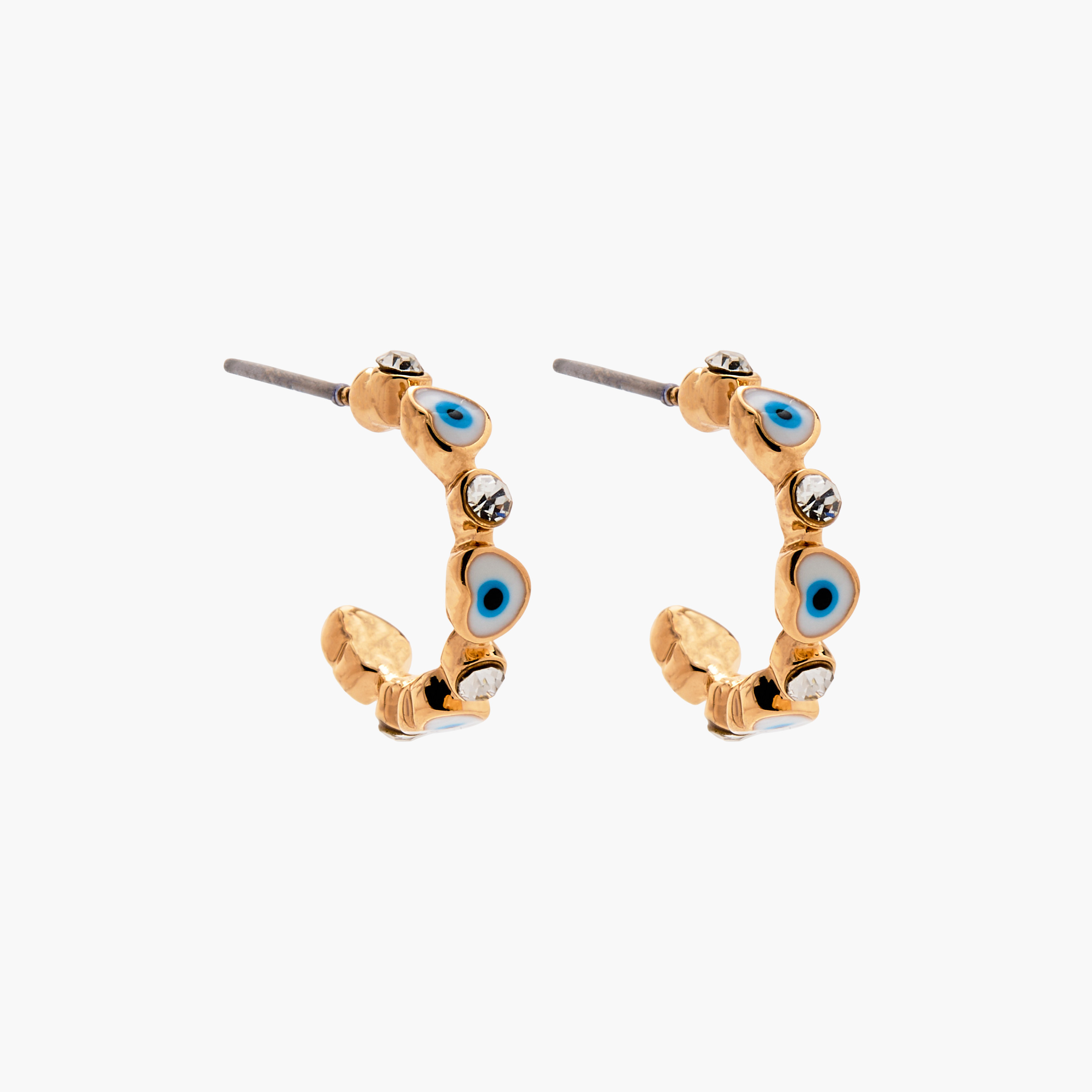 Studded Hoop Earrings with Pushback Closure-girls-accessories-jewellery-image-2