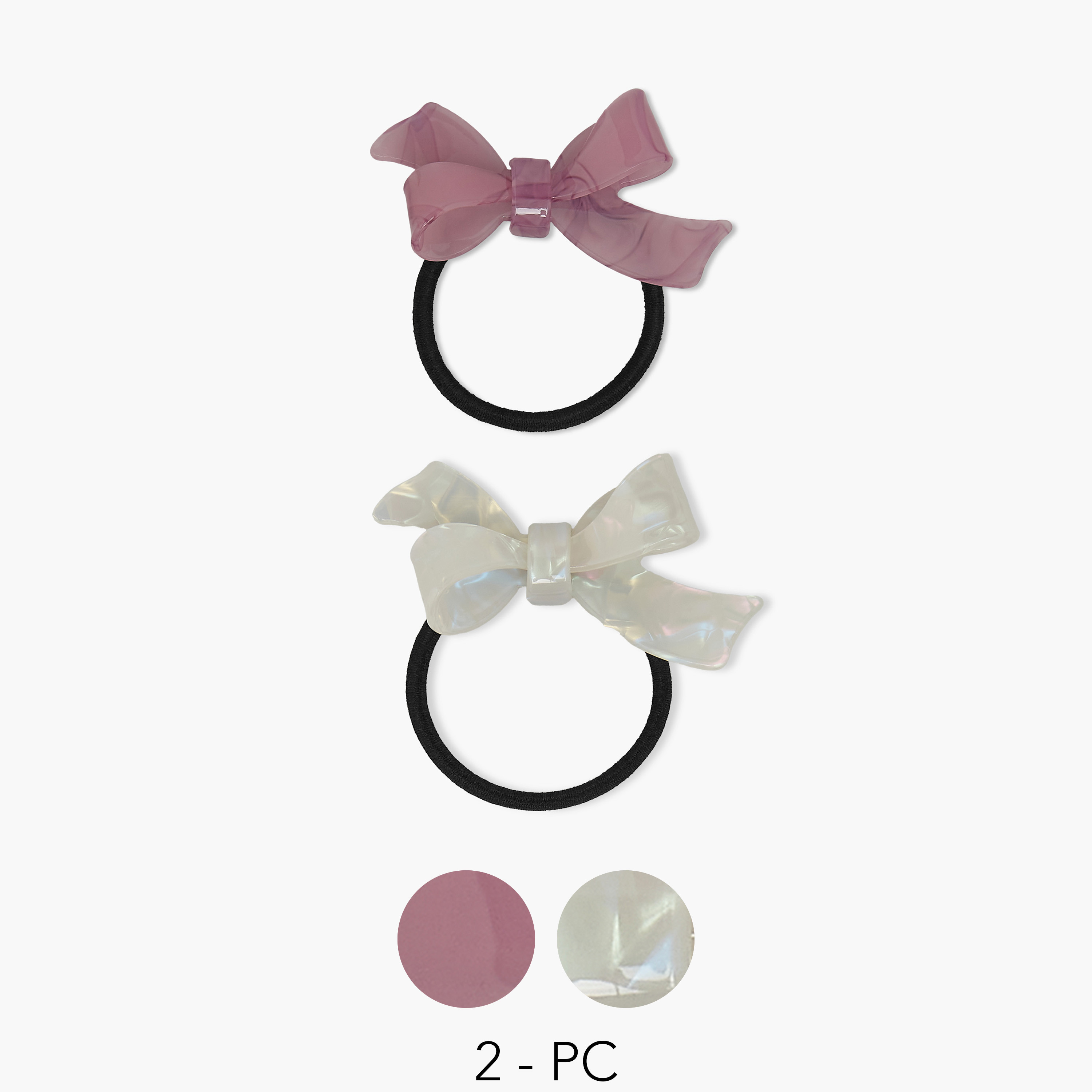 Bow Accent Hair Tie - Set of 2-women-hairaccessories-scrunchies-image-1