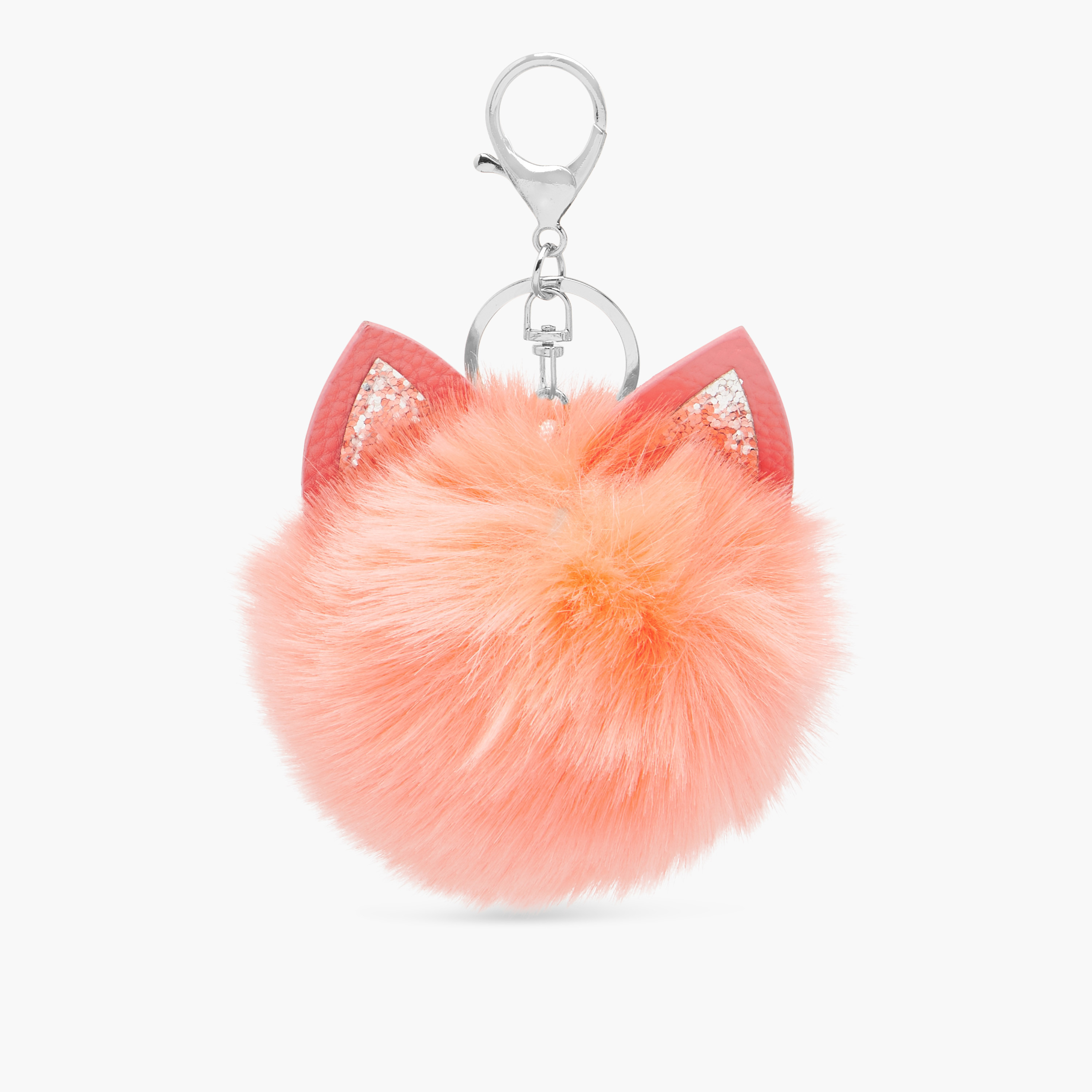 Fluffy Cat Ear Keychain-girls-accessories-keyringsandbagcharms-image-1