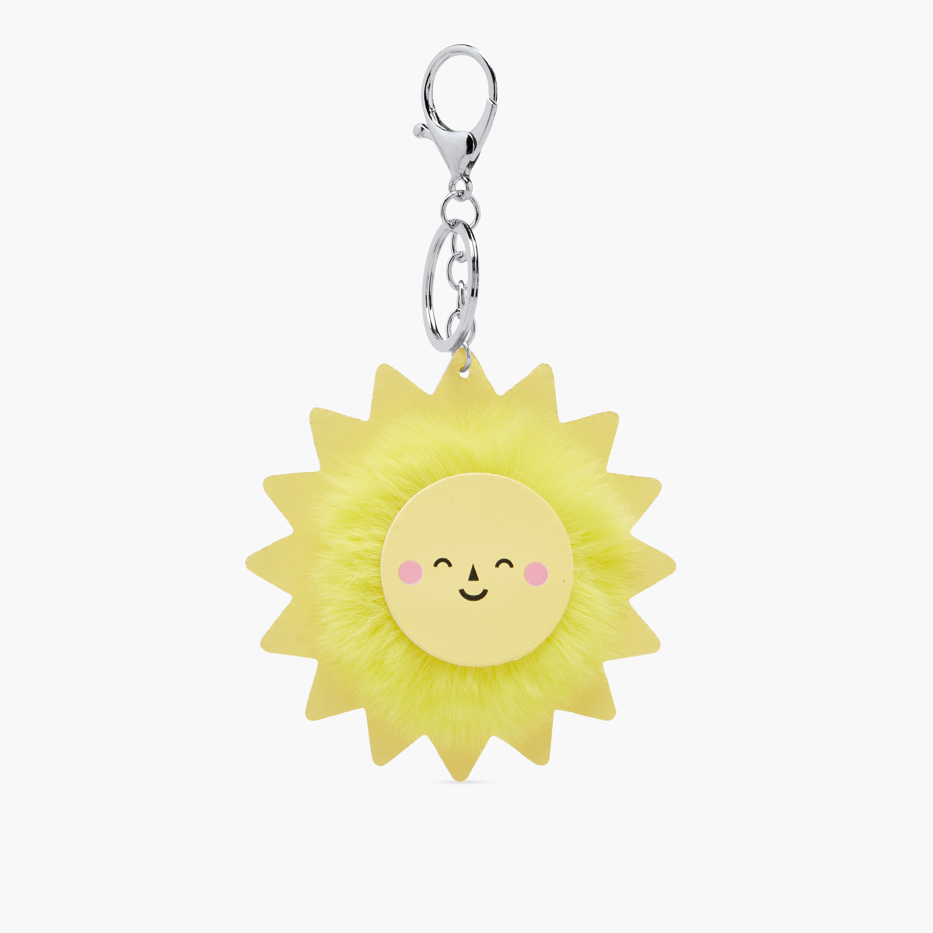 Smiley Sun Accent Keychain with Hook-girls-accessories-keyringsandbagcharms-image-1
