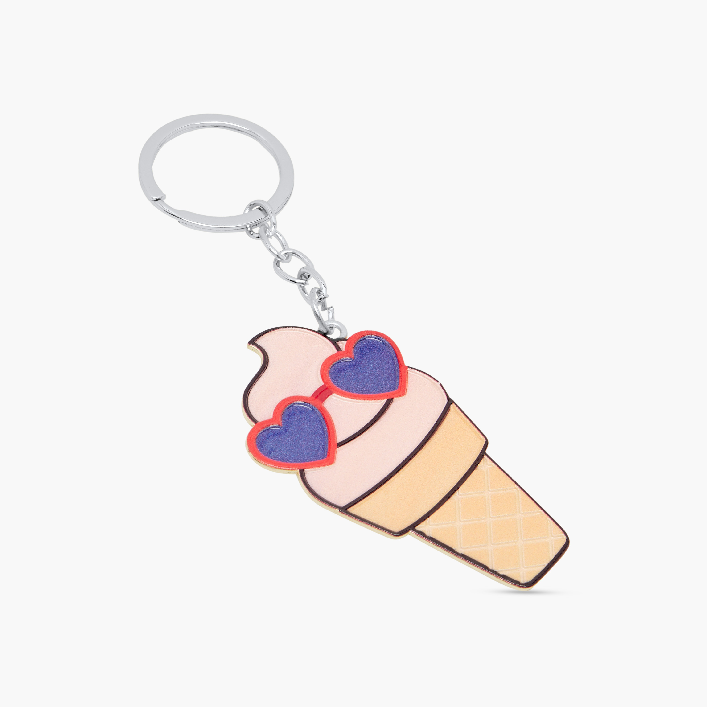 Ice-Cream Applique Keychain with Hook-girls-accessories-keyringsandbagcharms-image-2