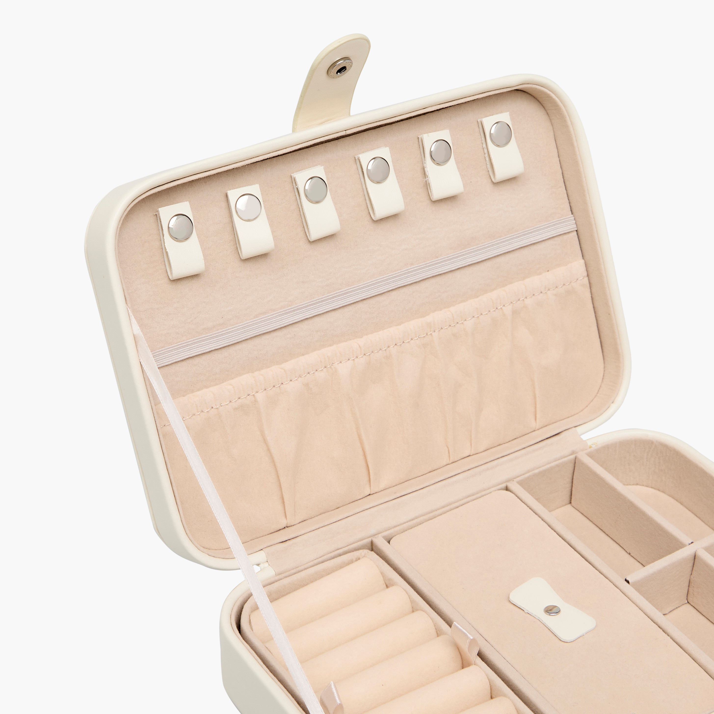 صندوق مجوهرات سادة بزر إغلاق - 20x14x5 سم-women-watchesandjewellery-jewellery-storage-image-3