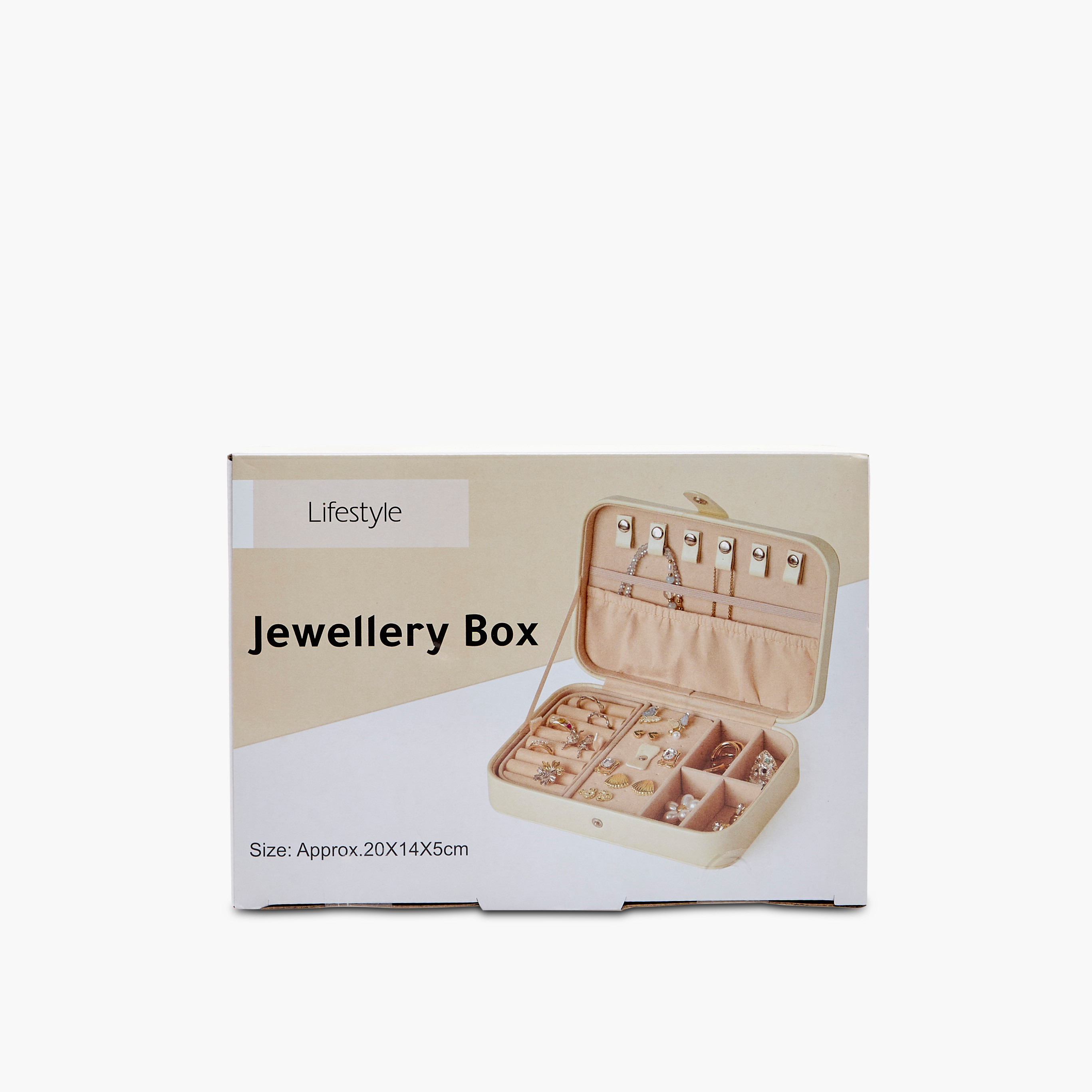 صندوق مجوهرات سادة بزر إغلاق - 20x14x5 سم-women-watchesandjewellery-jewellery-storage-image-7
