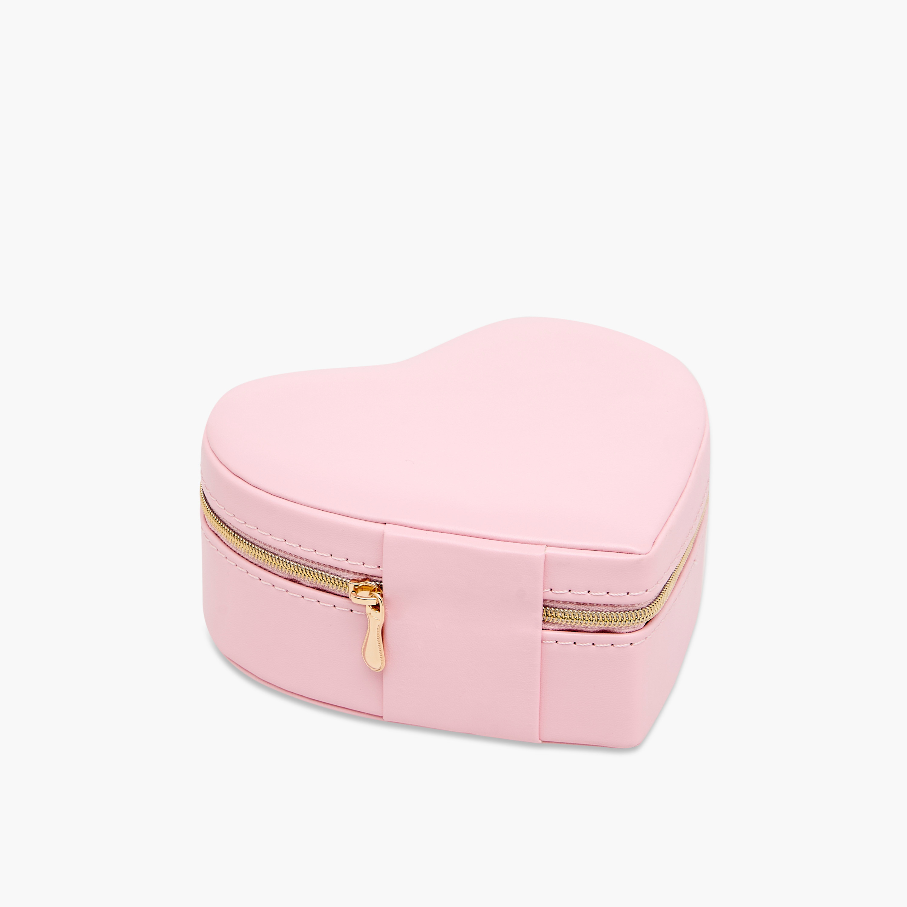 صندوق مجوهرات قلب بسحاب إغلاق - 14x13x6 سم-women-watchesandjewellery-jewellery-storage-image-1