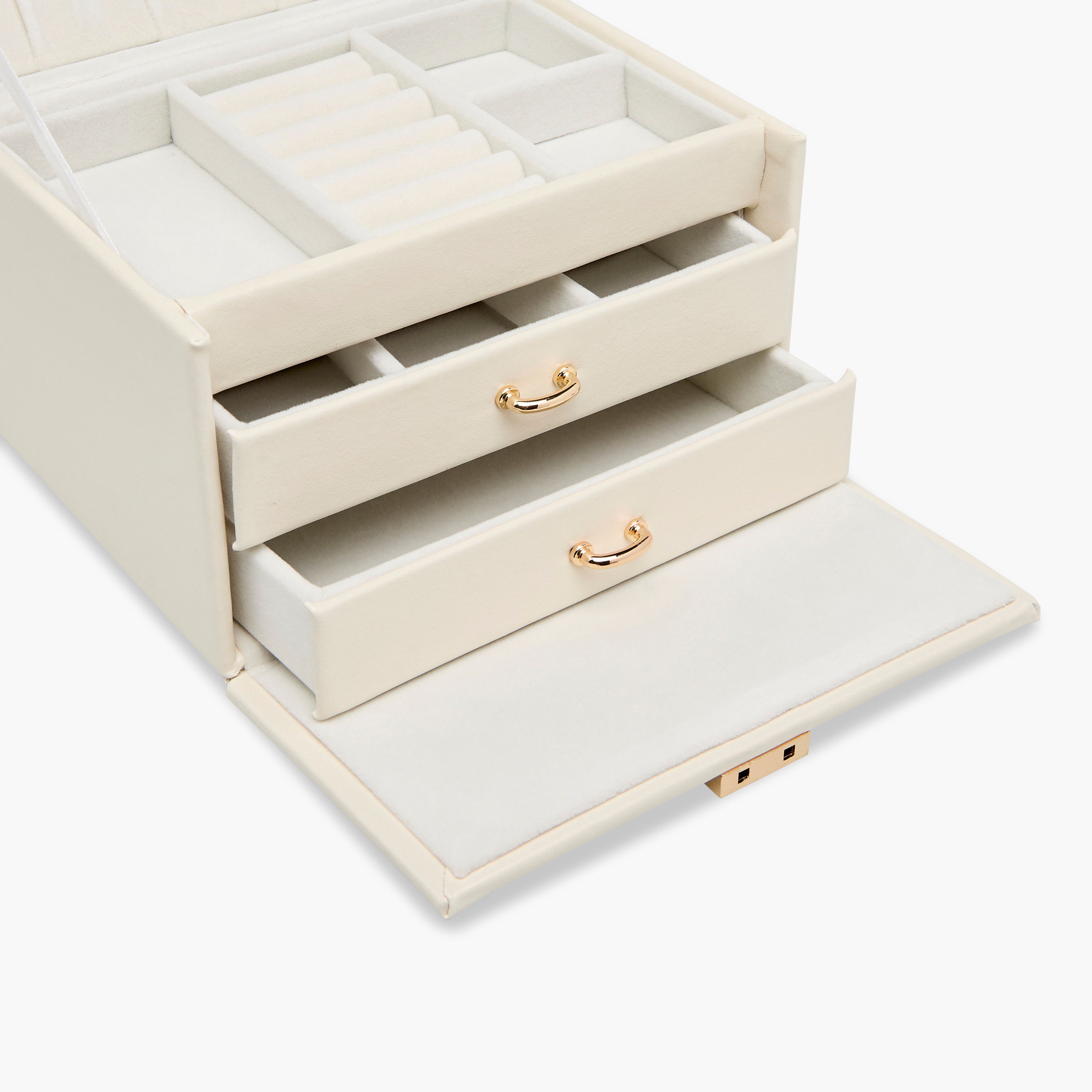 Solid Layered Jewellery Box with Handle - 18x14x13 cms-women-watchesandjewellery-jewellery-storage-image-4