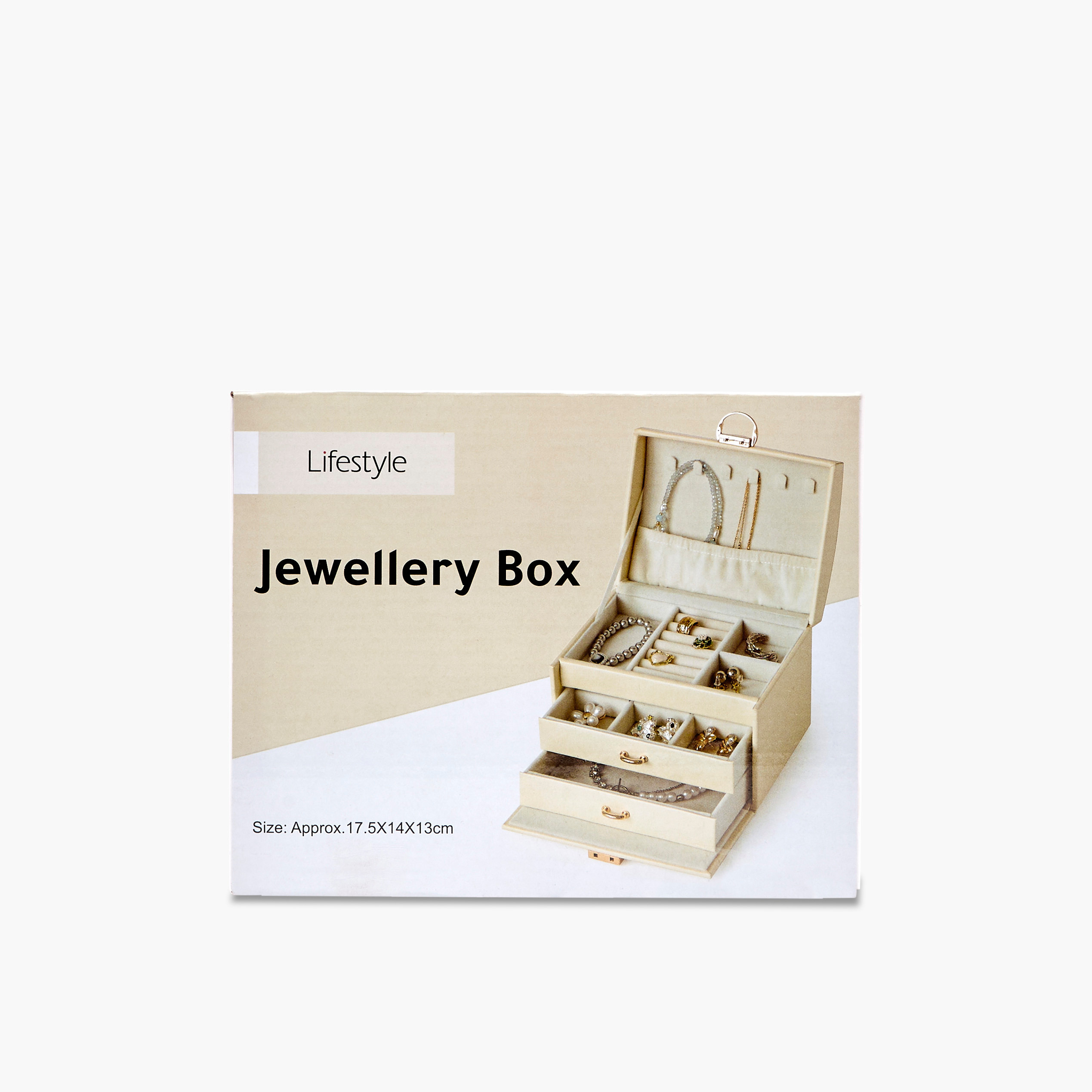 Solid Layered Jewellery Box with Handle - 18x14x13 cms-women-watchesandjewellery-jewellery-storage-image-6