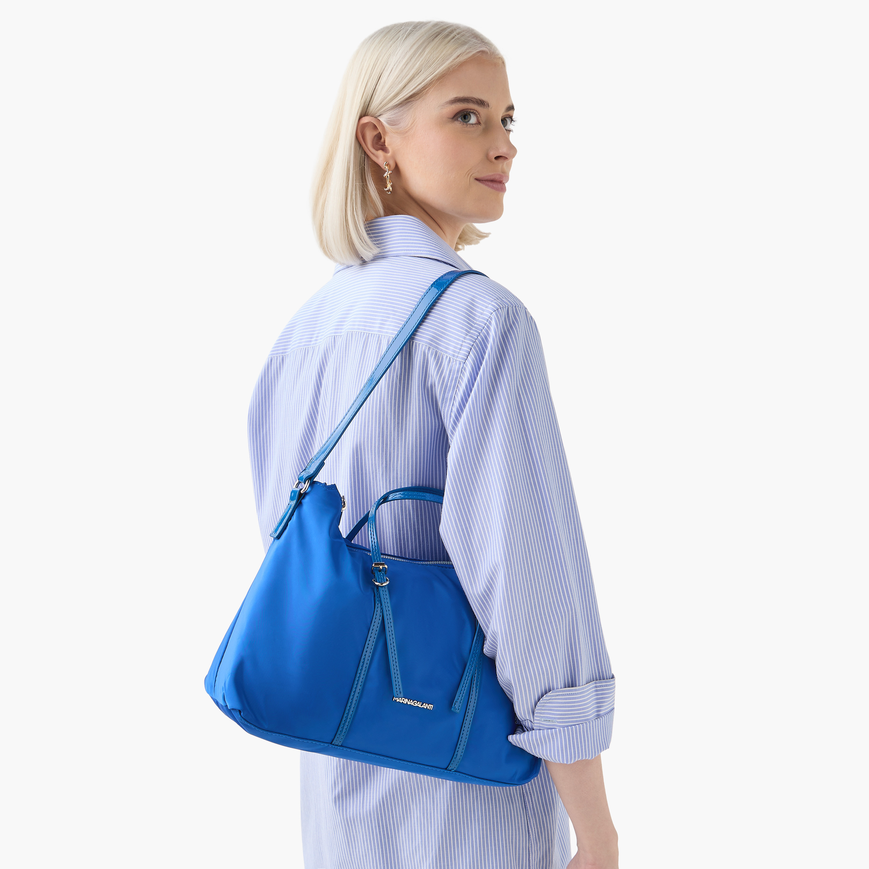 Marina Galanti Solid Tote Bag with Strap Handle and Zip Closure-women-bagsandwallets-handbags-image-2