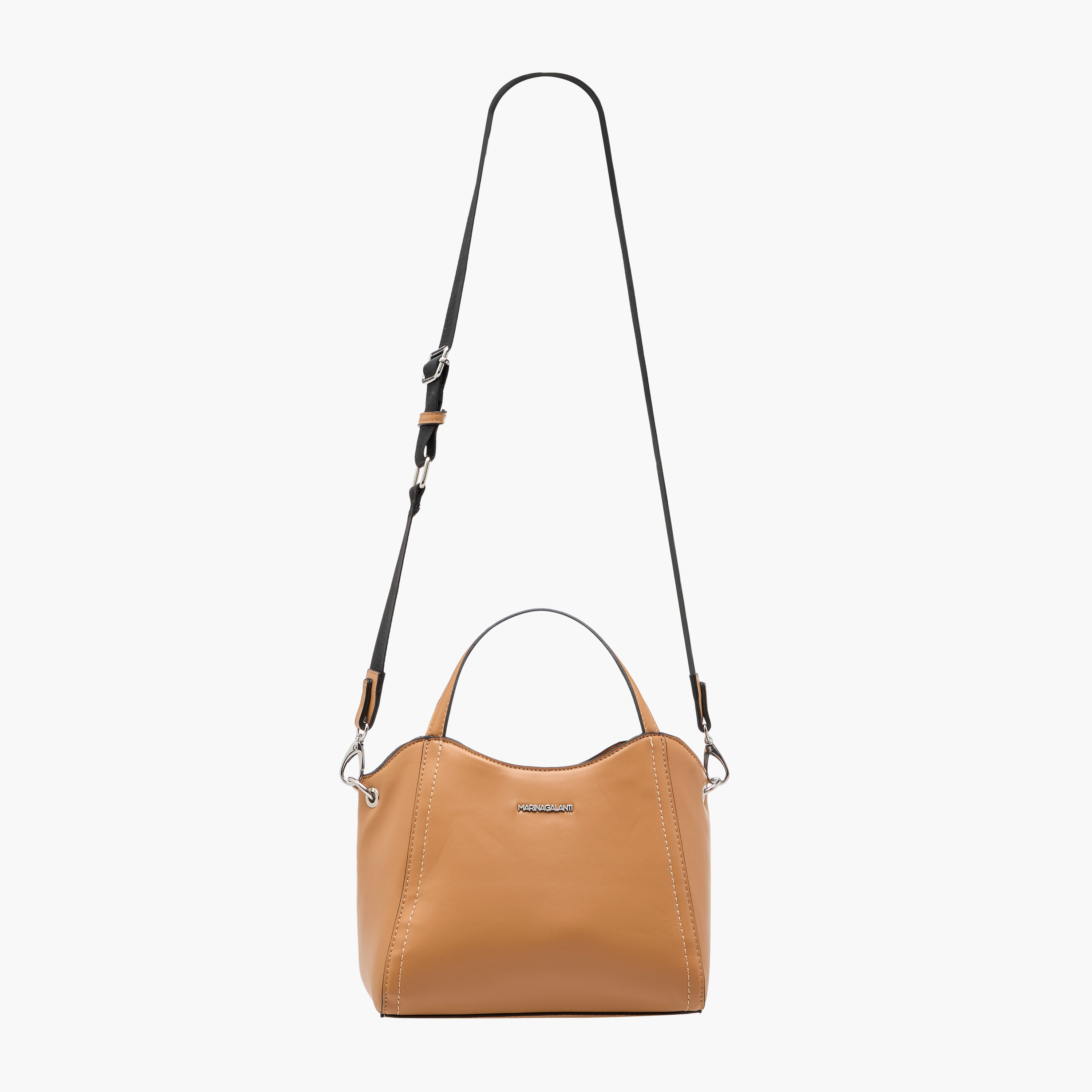 Marina Galanti Solid Tote Bag with Double Handle and Adjustable Strap-women-bagsandwallets-handbags-image-3