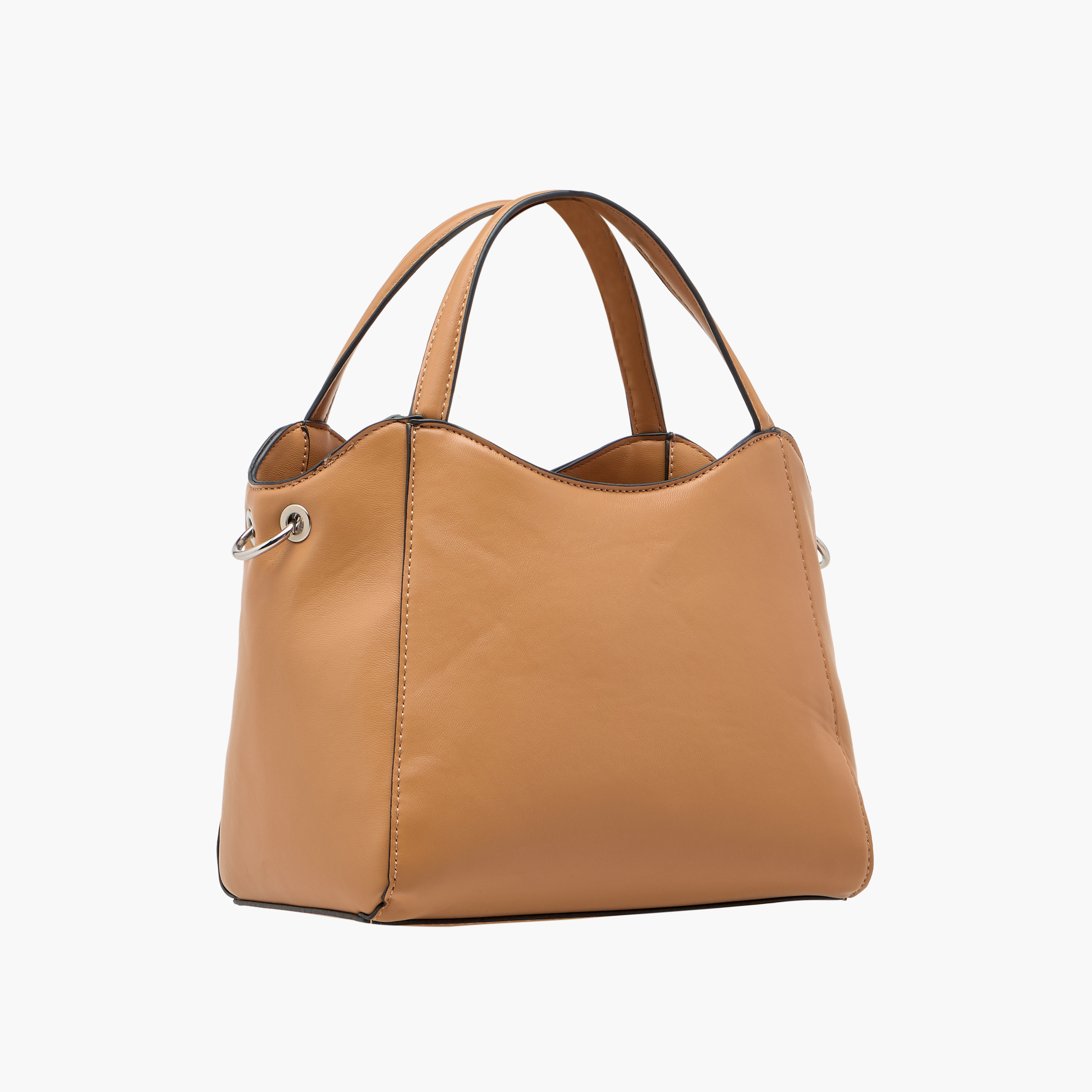 Marina Galanti Solid Tote Bag with Double Handle and Adjustable Strap-women-bagsandwallets-handbags-image-4