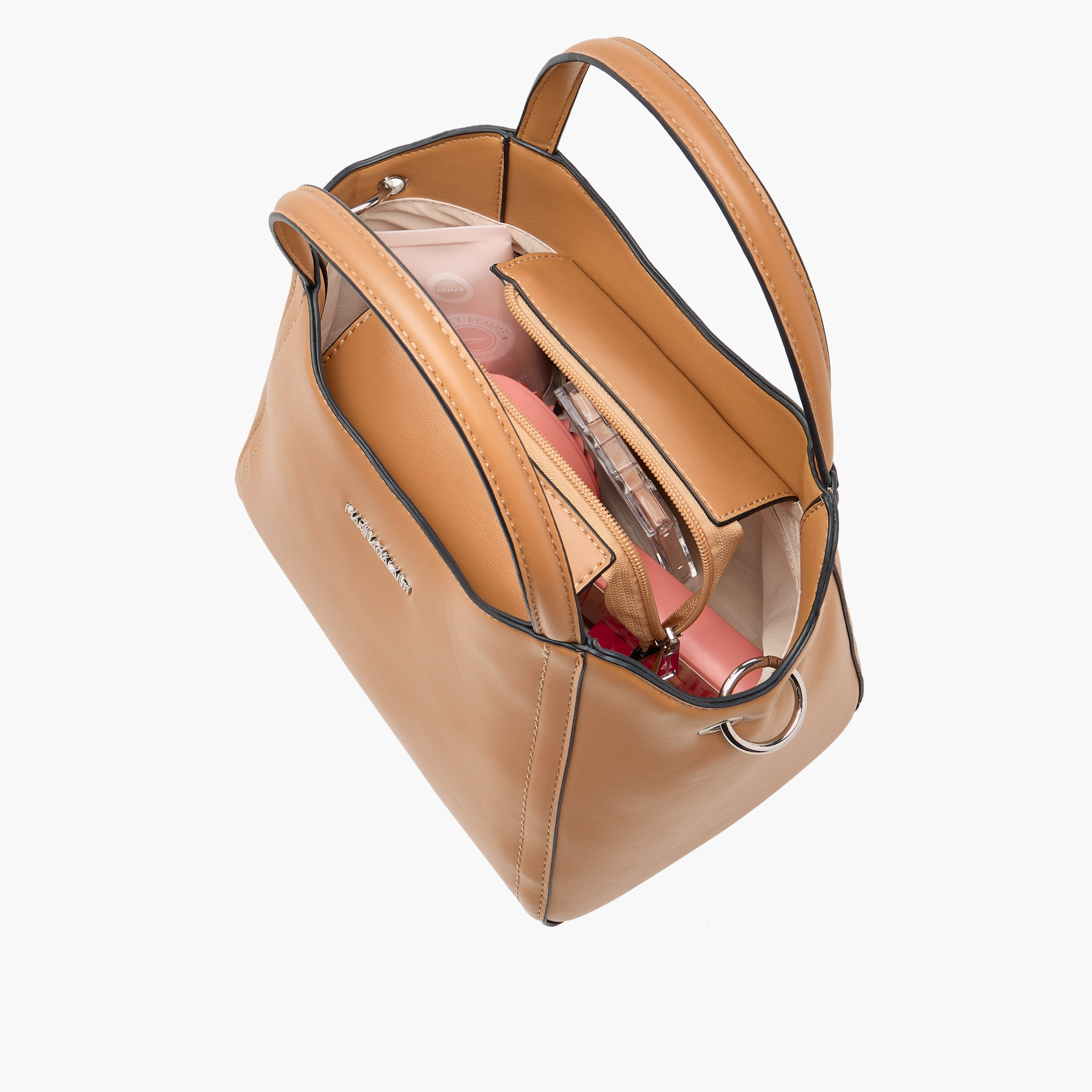 Marina Galanti Solid Tote Bag with Double Handle and Adjustable Strap-women-bagsandwallets-handbags-image-9