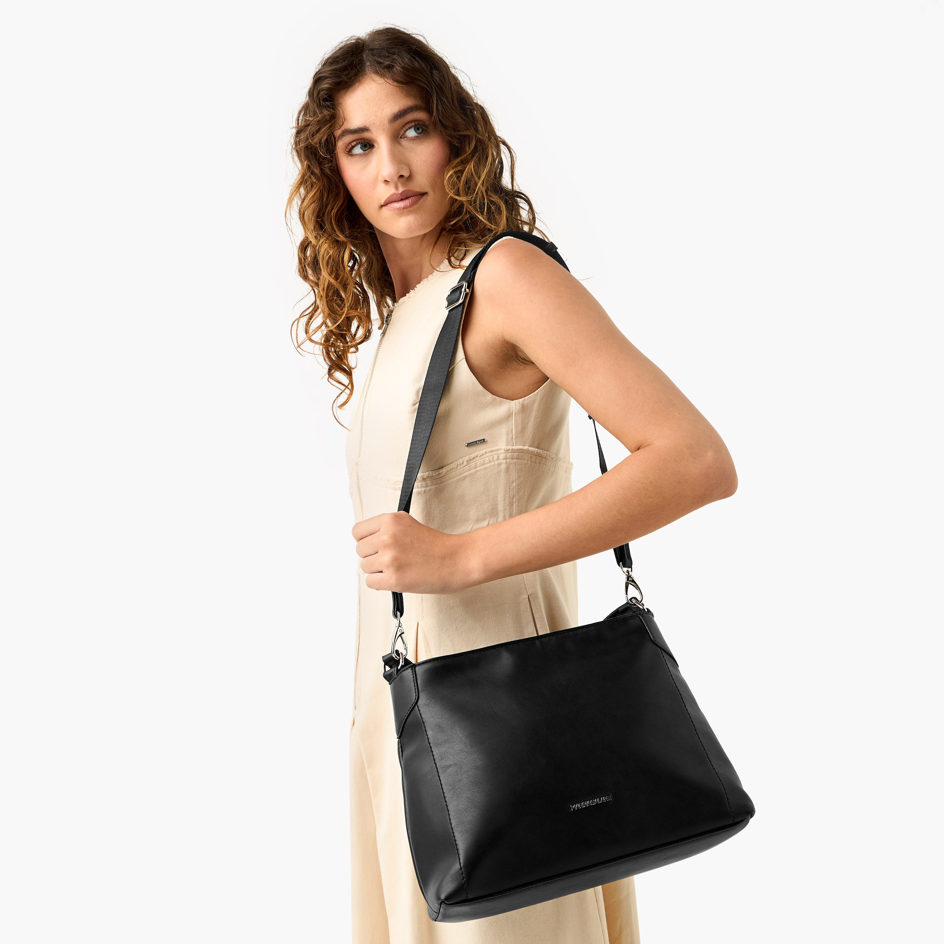 Marina Galanti Solid Shoulder Bag with Detachable Strap and Zip Closure-women-bagsandwallets-handbags-image-9