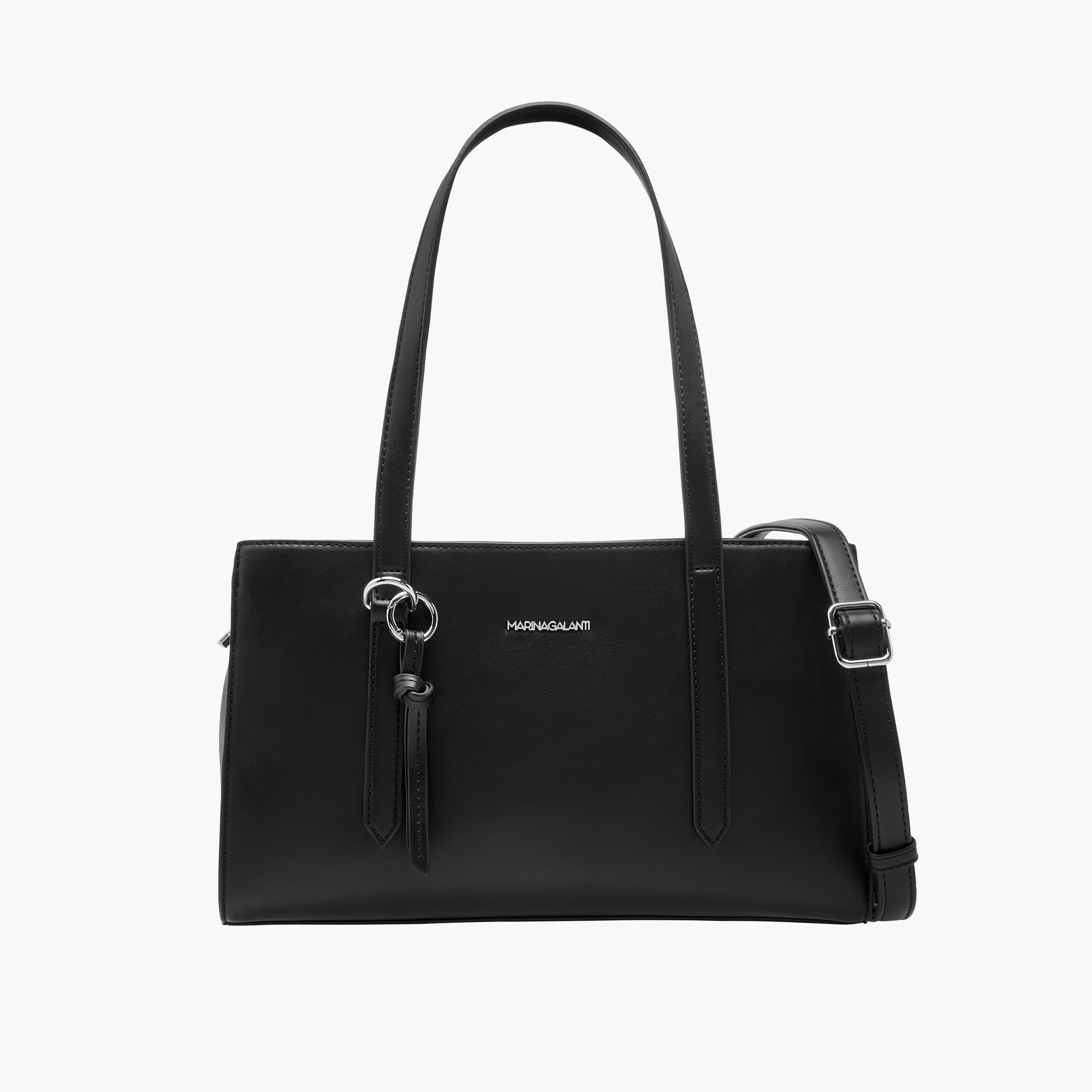 Marina Galanti Solid Tote Bag with Detachable Strap and Zip Closure-women-bagsandwallets-handbags-image-9