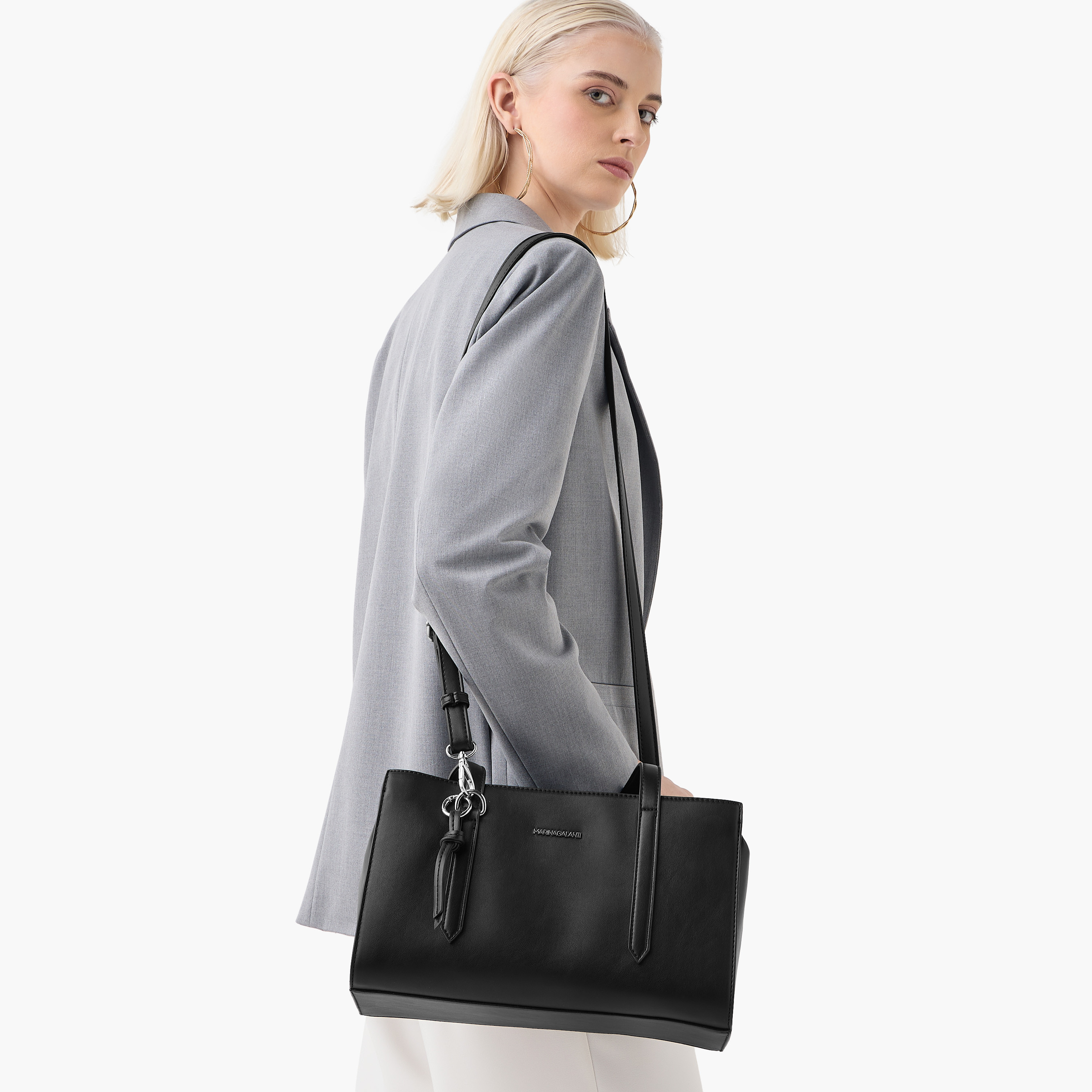 Marina Galanti Solid Tote Bag with Detachable Strap and Zip Closure-women-bagsandwallets-handbags-image-16