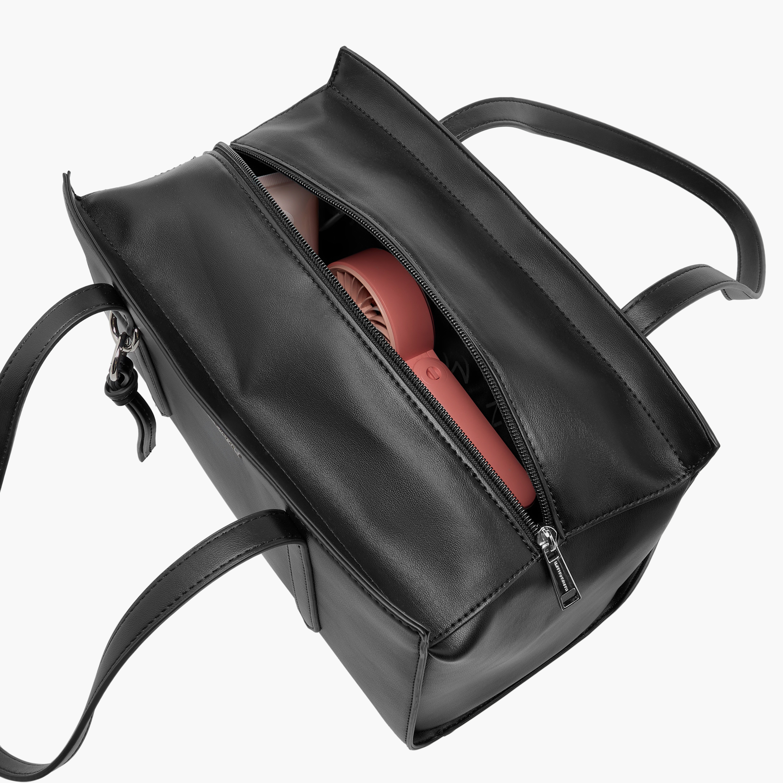 Marina Galanti Solid Tote Bag with Detachable Strap and Zip Closure-women-bagsandwallets-handbags-image-17