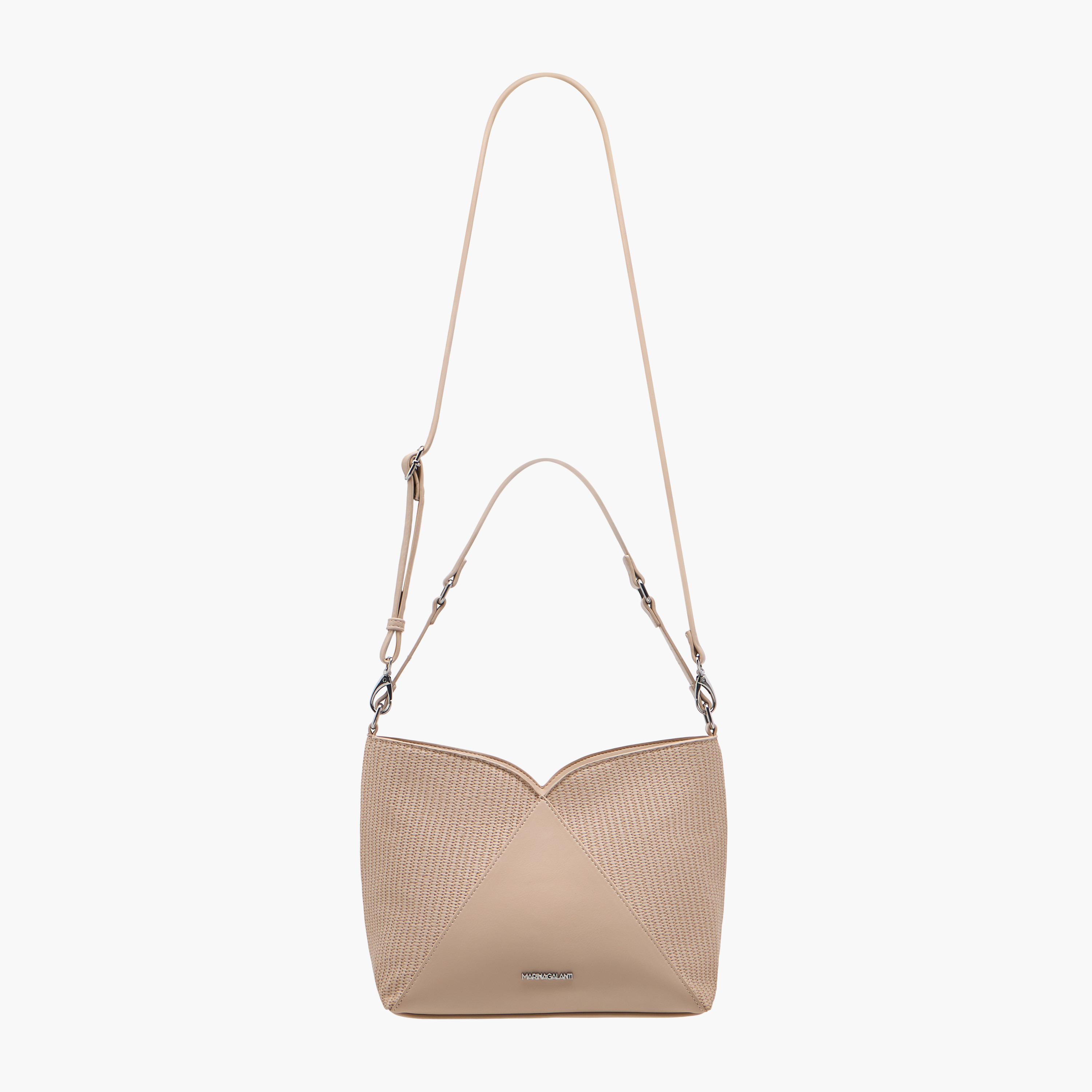 شنطة كتف بارزة الملمس بحزام قابل للتعديل وسحاب إغلاق من مارينا جالانتي-women-bagsandwallets-handbags-image-3