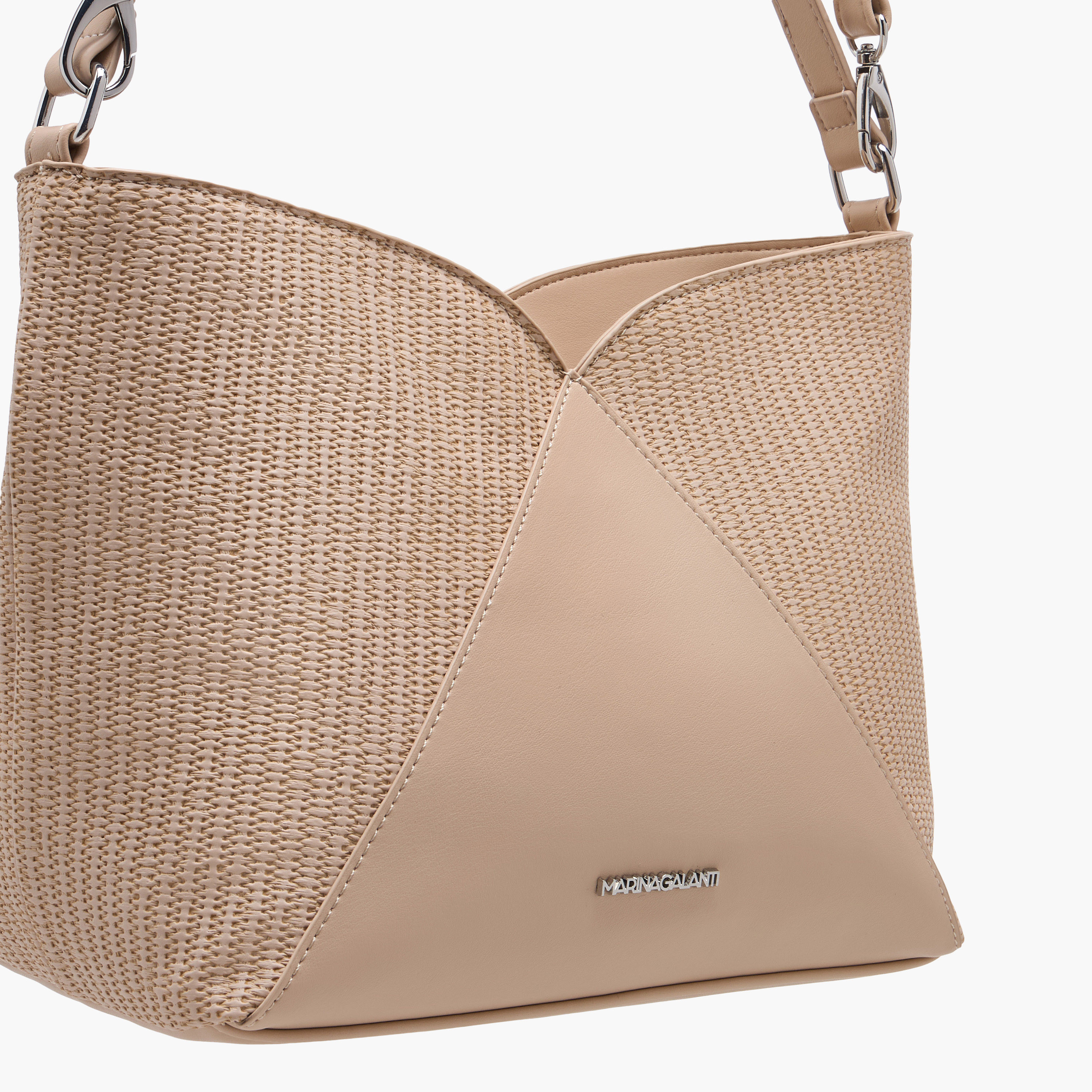 شنطة كتف بارزة الملمس بحزام قابل للتعديل وسحاب إغلاق من مارينا جالانتي-women-bagsandwallets-handbags-image-5