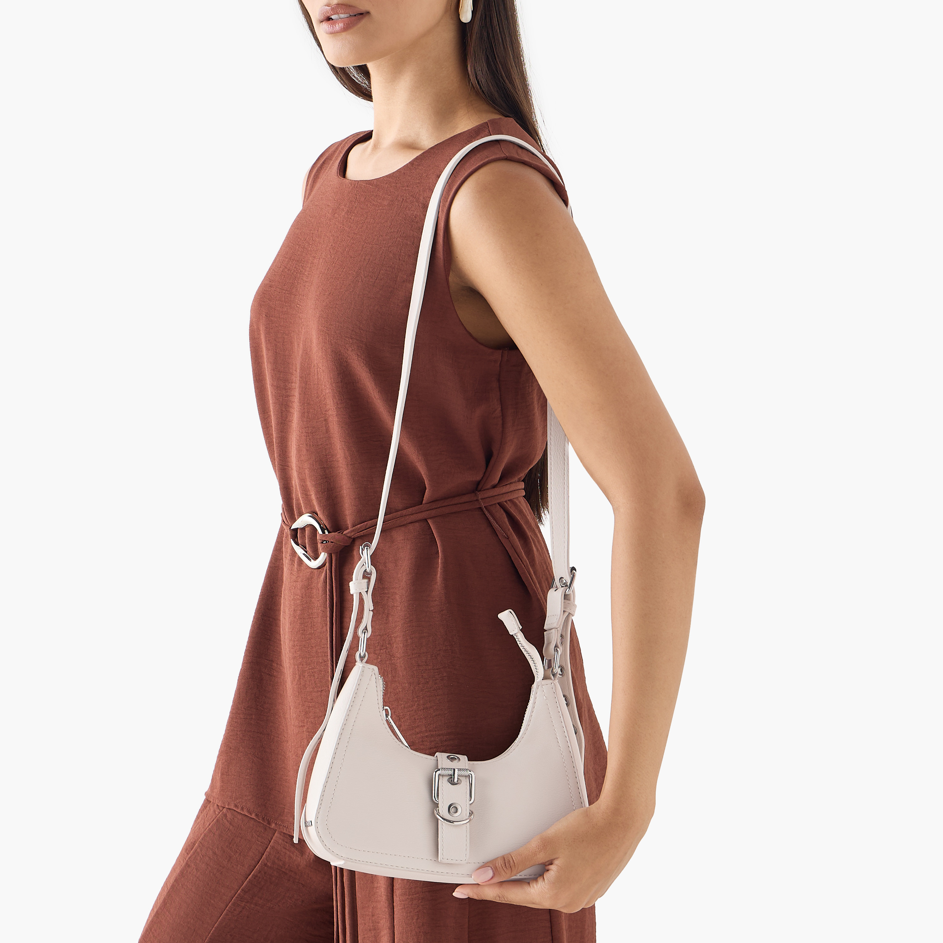 Marina Galanti Textured Crossbody Bag with Adjustable Strap and Zip Closure-women-bagsandwallets-handbags-image-9