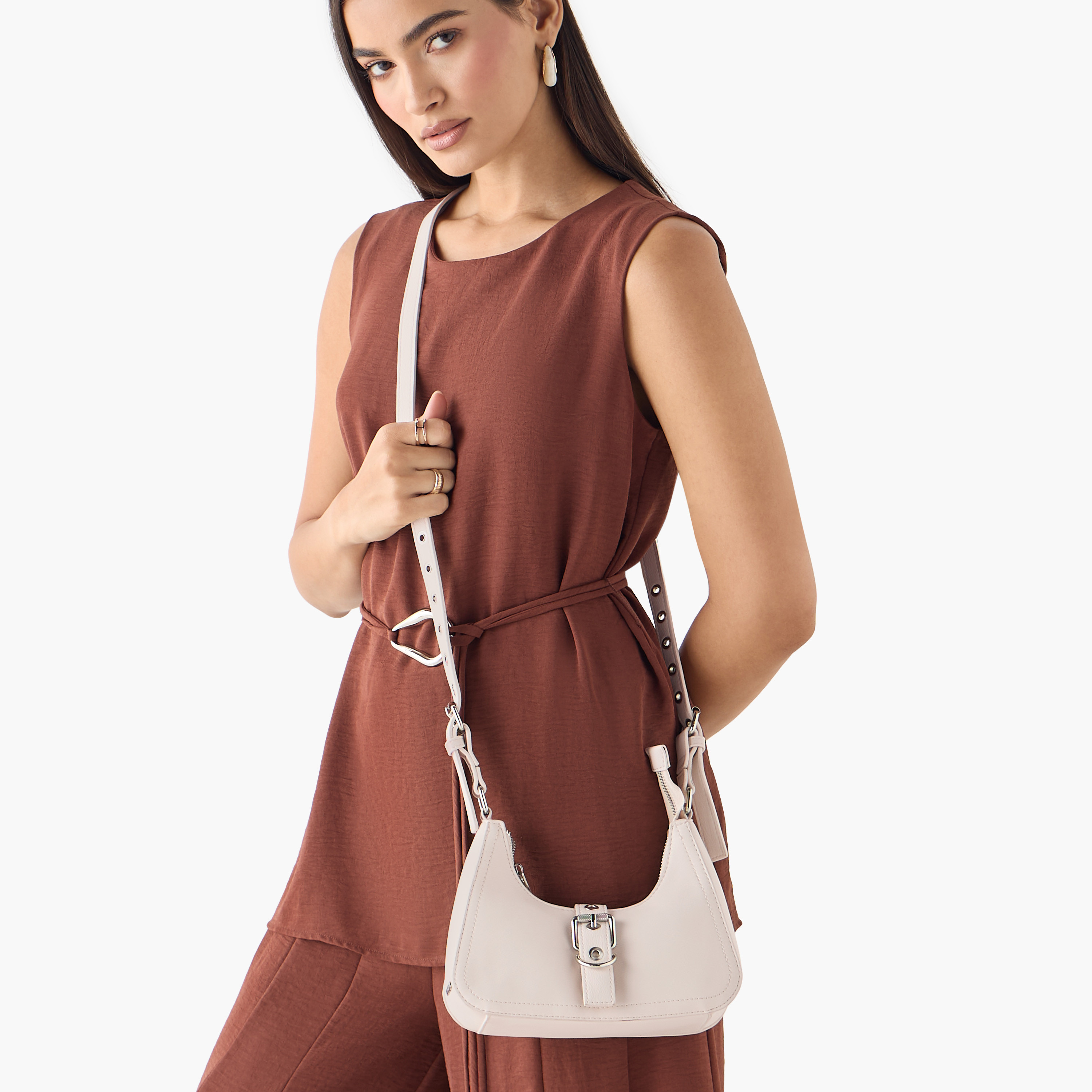 Marina Galanti Textured Crossbody Bag with Adjustable Strap and Zip Closure-women-bagsandwallets-handbags-image-2