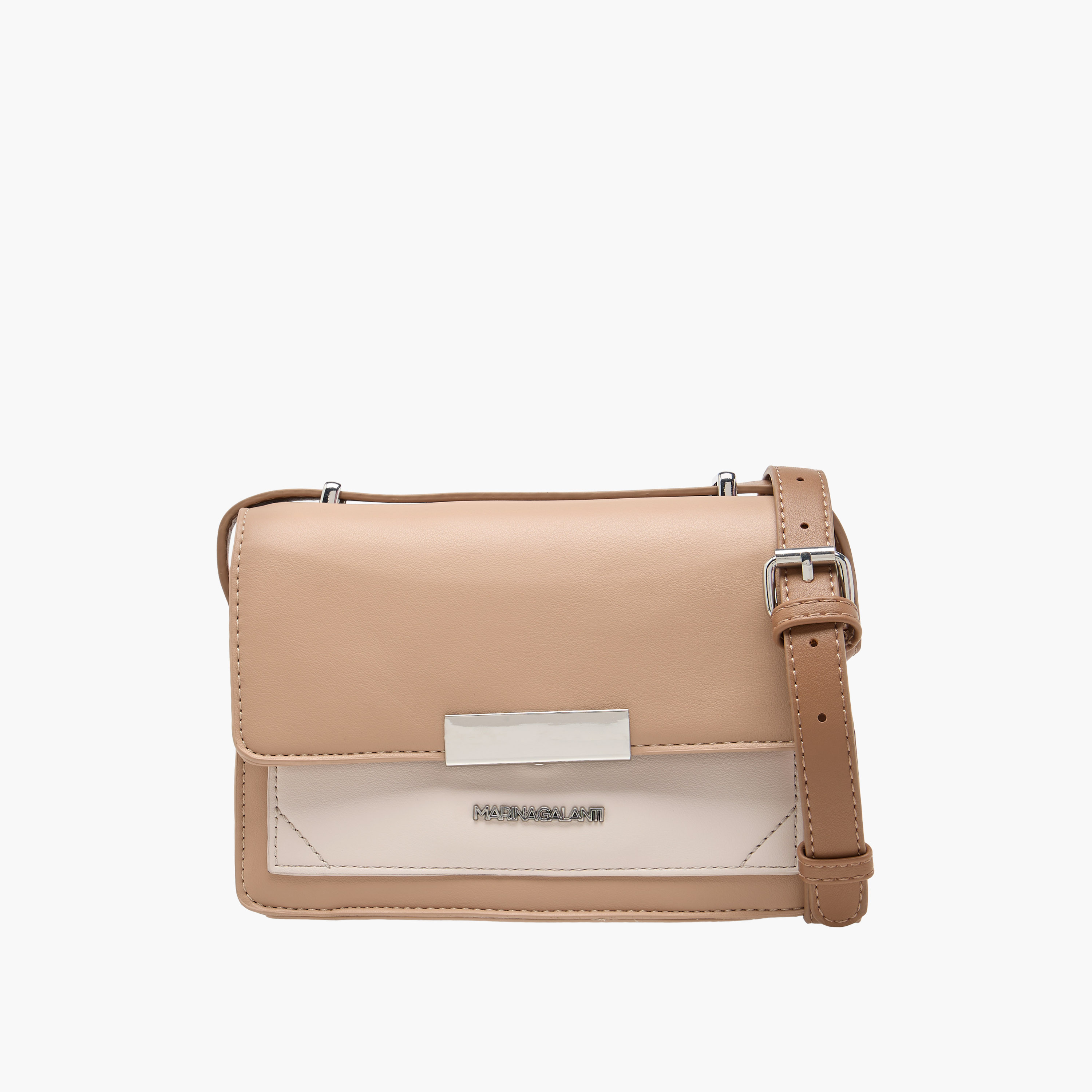 شنطة كروس بودي بقوالب ملونة وحزام قابل للتعديل وإغلاق مغناطيسي من مارينا جالانتي-women-bagsandwallets-handbags-image-1