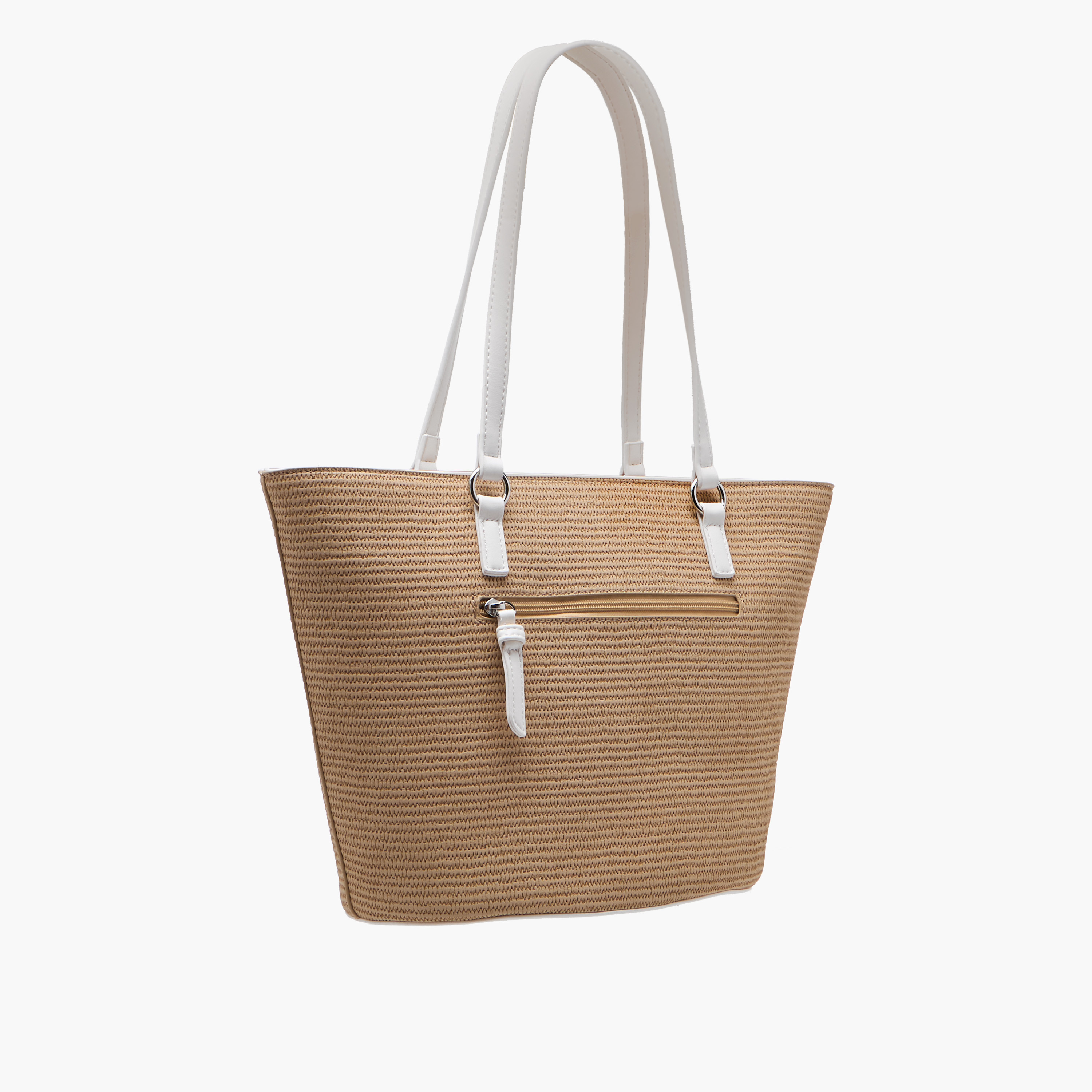 Marina Galanti Textured Tote Bag with Double Handles and Zip Closure-women-bagsandwallets-handbags-image-5