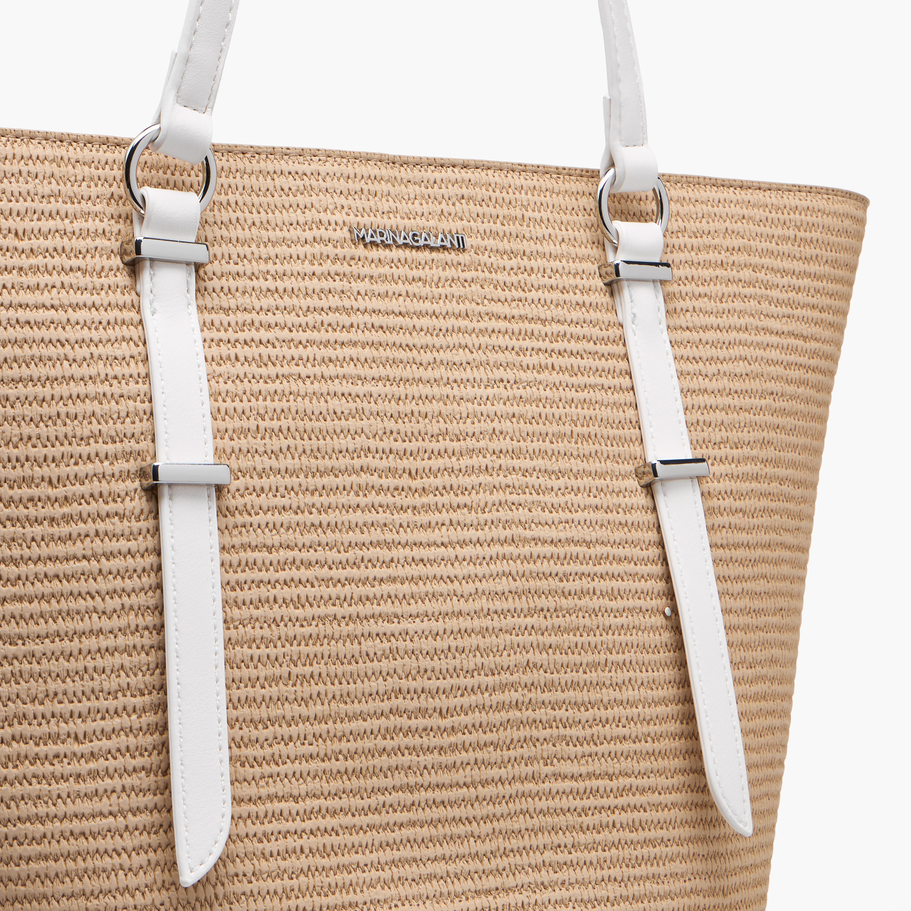 Marina Galanti Textured Tote Bag with Double Handles and Zip Closure-women-bagsandwallets-handbags-image-6
