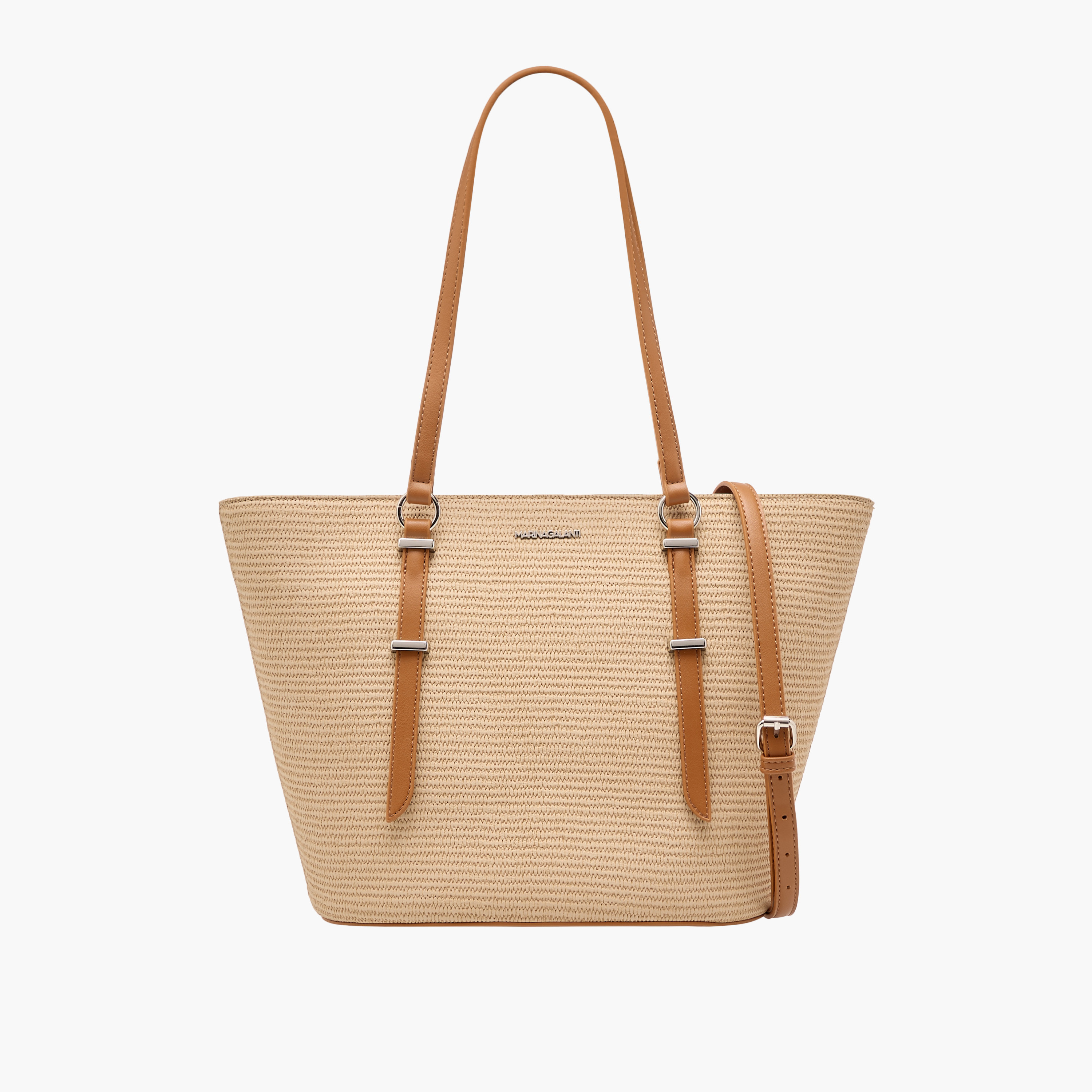 Marina Galanti Textured Tote Bag with Double Handles and Zip Closure-women-bagsandwallets-handbags-image-11