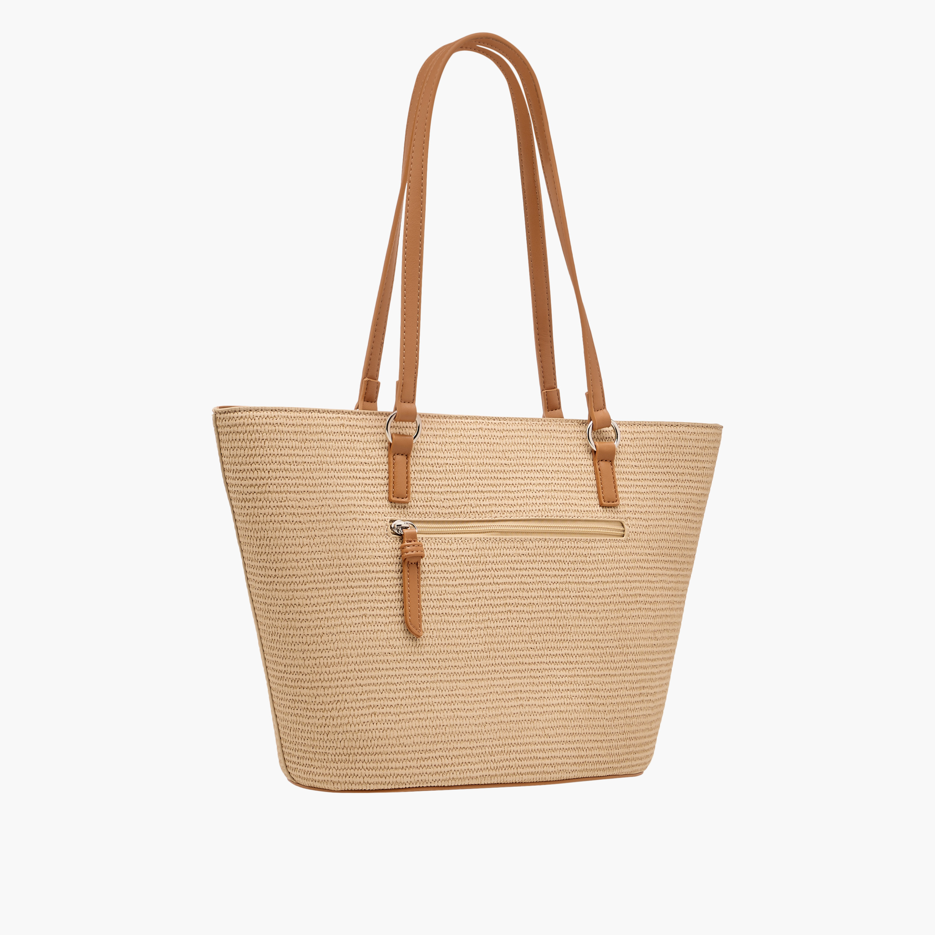 Marina Galanti Textured Tote Bag with Double Handles and Zip Closure-women-bagsandwallets-handbags-image-14