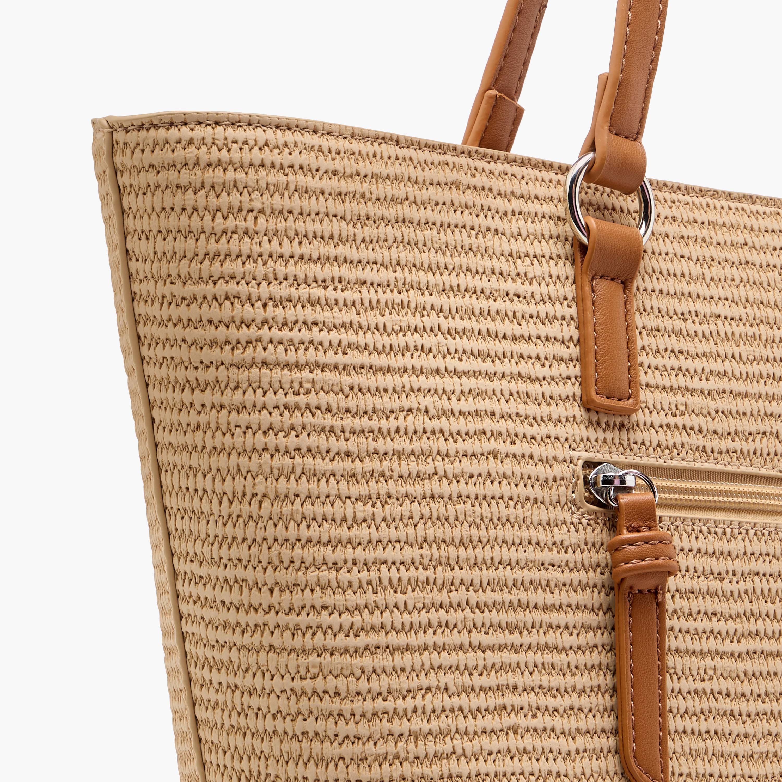 Marina Galanti Textured Tote Bag with Double Handles and Zip Closure-women-bagsandwallets-handbags-image-16