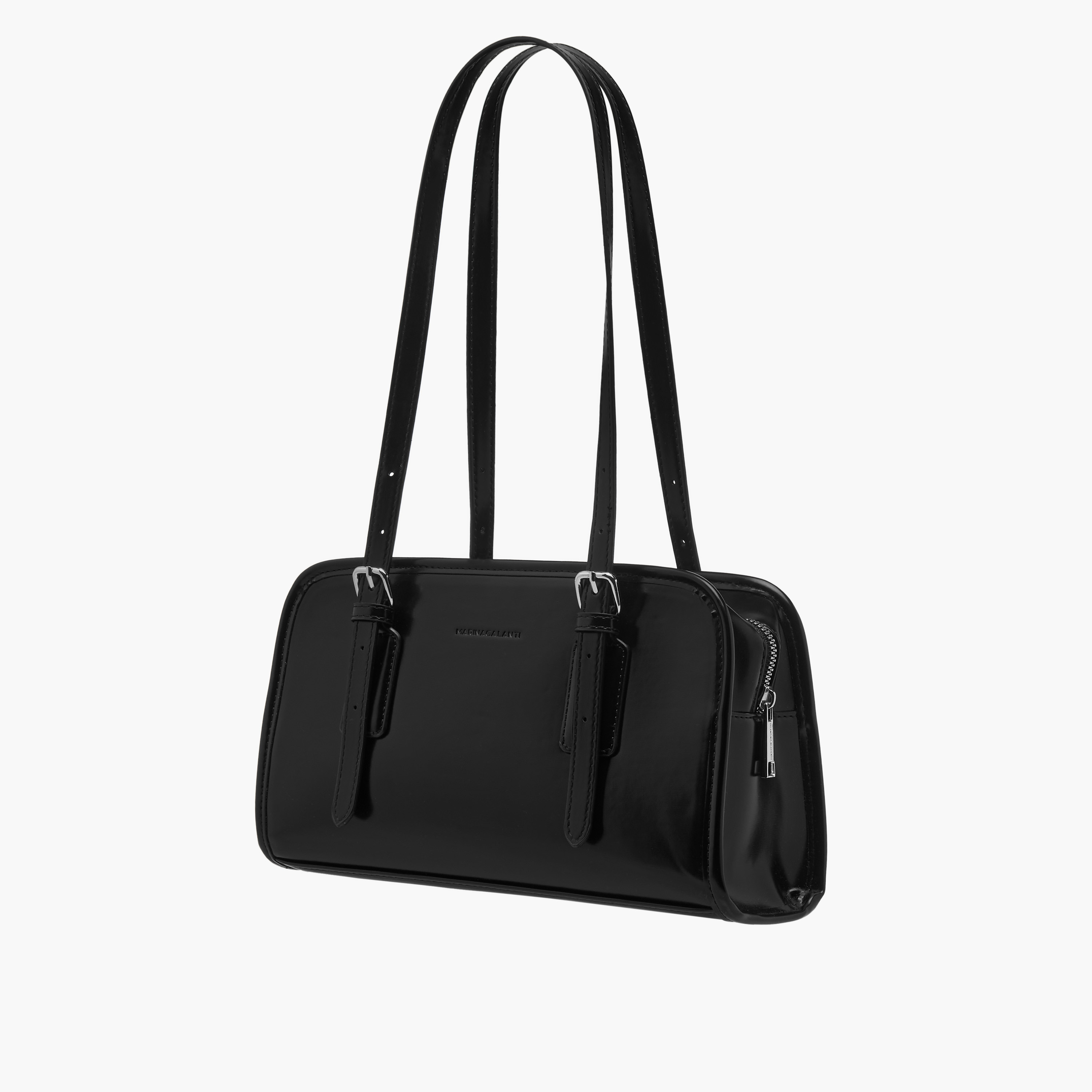 Marina Galanti Solid Tote Bag with Double Handle and Buckle Detail-women-bagsandwallets-handbags-image-3