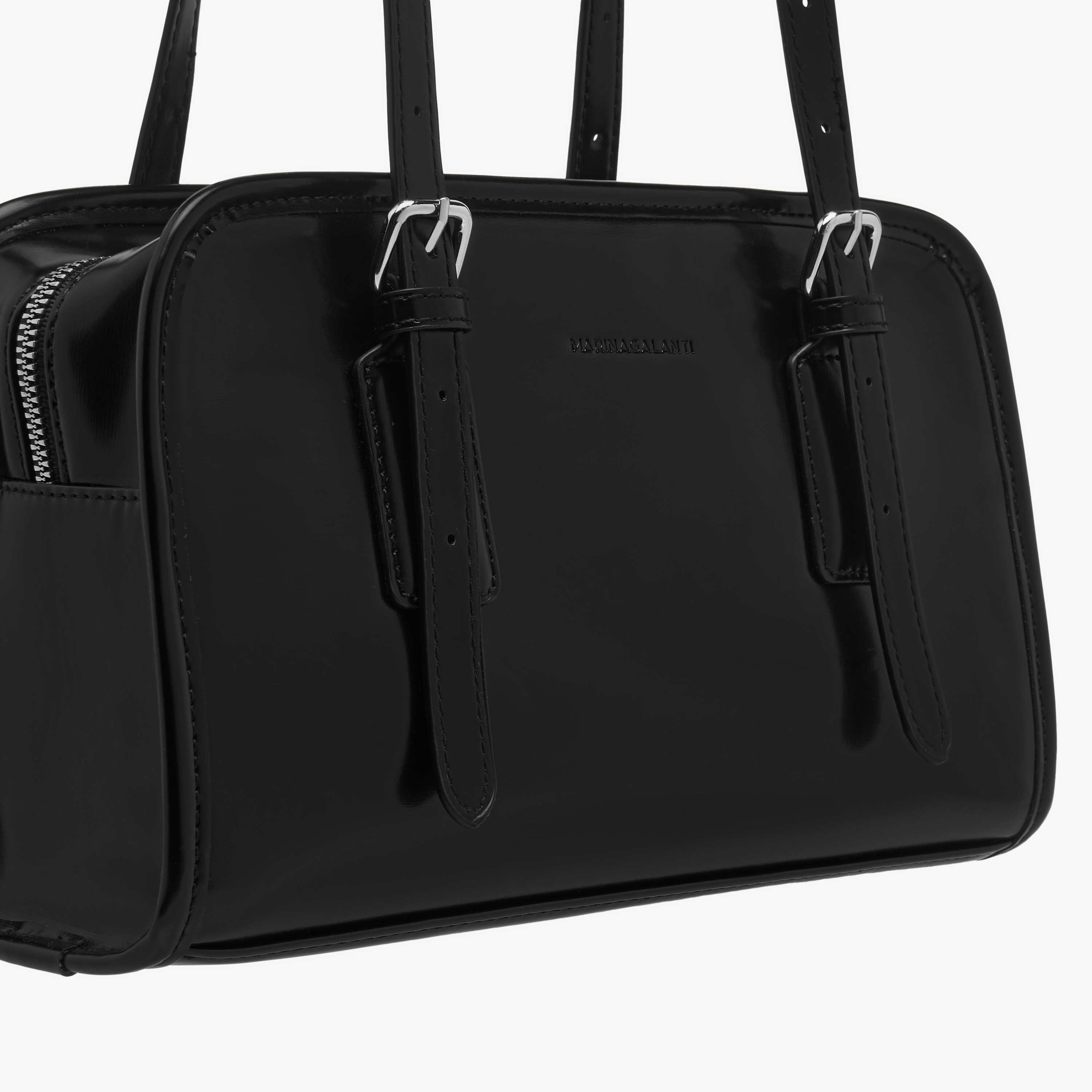 Marina Galanti Solid Tote Bag with Double Handle and Buckle Detail-women-bagsandwallets-handbags-image-5