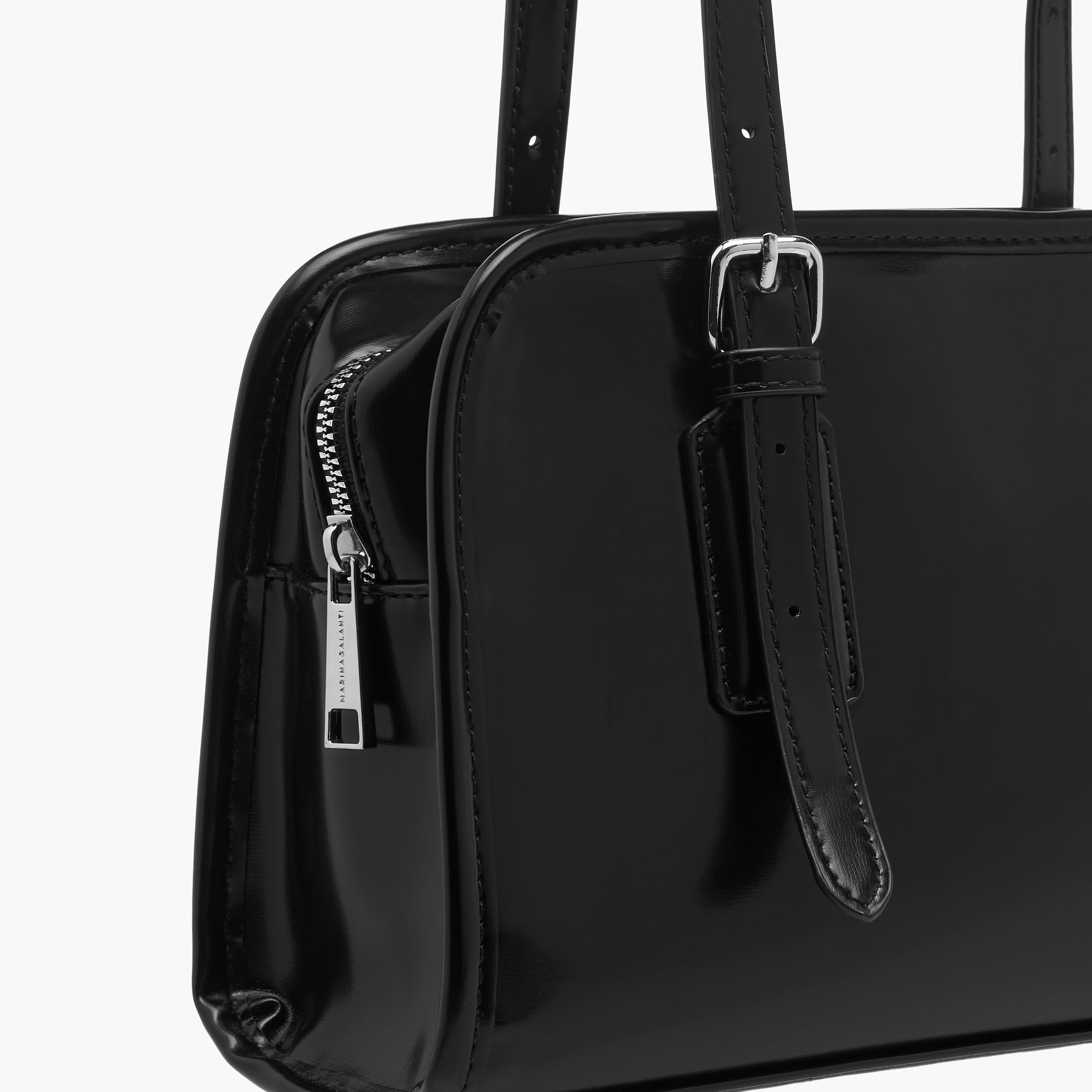 Marina Galanti Solid Tote Bag with Double Handle and Buckle Detail-women-bagsandwallets-handbags-image-6