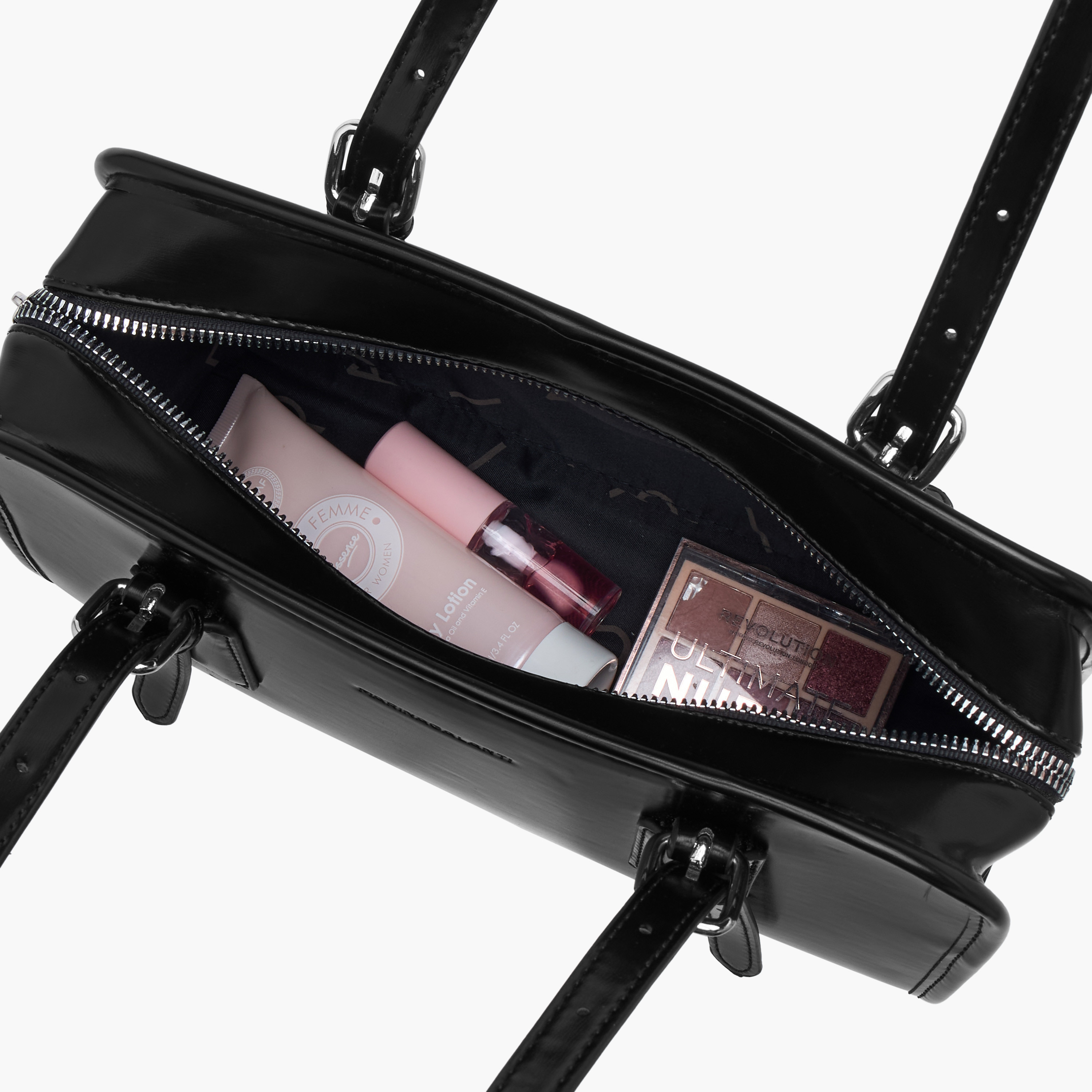 Marina Galanti Solid Tote Bag with Double Handle and Buckle Detail-women-bagsandwallets-handbags-image-8