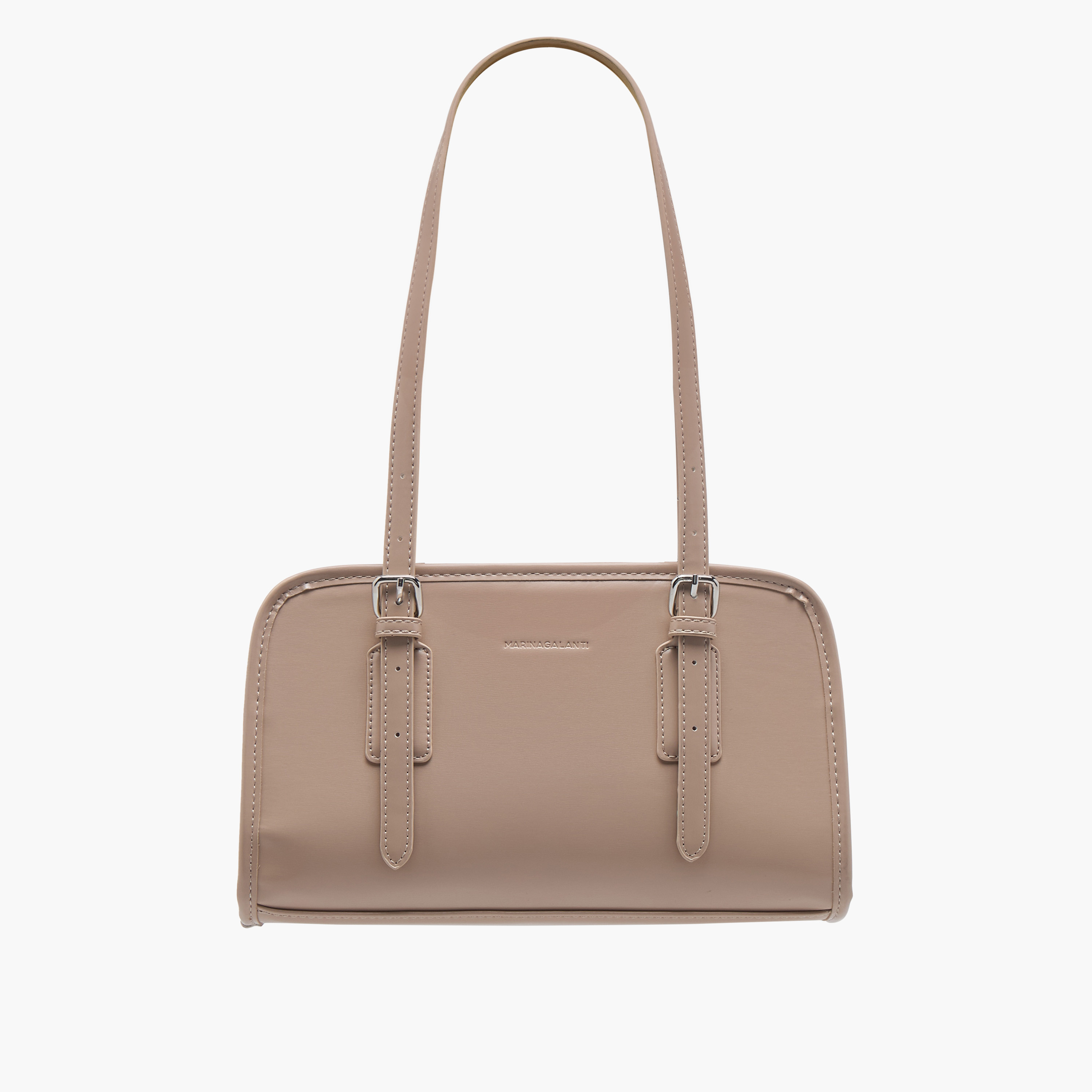 Marina Galanti Solid Tote Bag with Double Handle and Buckle Detail-women-bagsandwallets-handbags-image-9