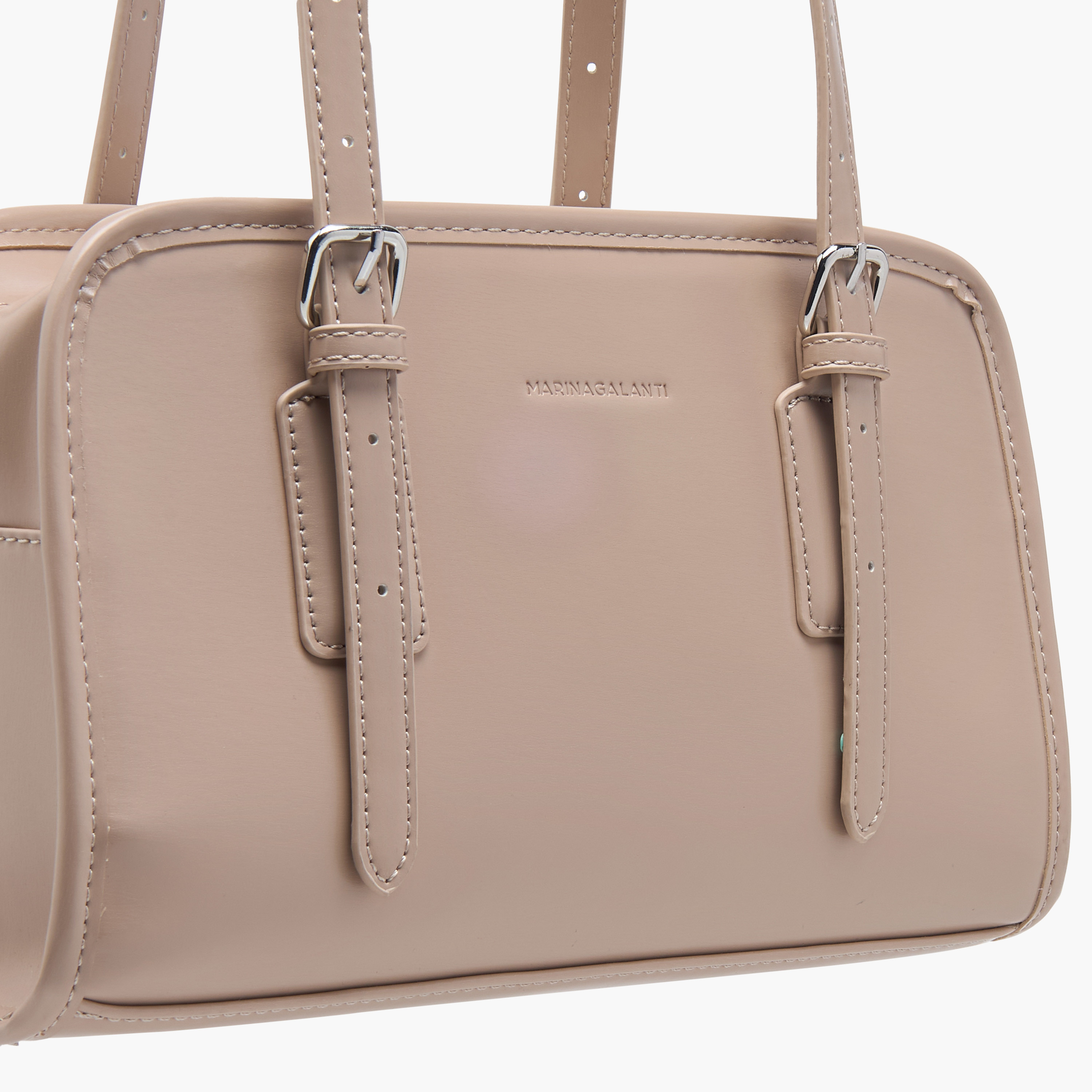 Marina Galanti Solid Tote Bag with Double Handle and Buckle Detail-women-bagsandwallets-handbags-image-5
