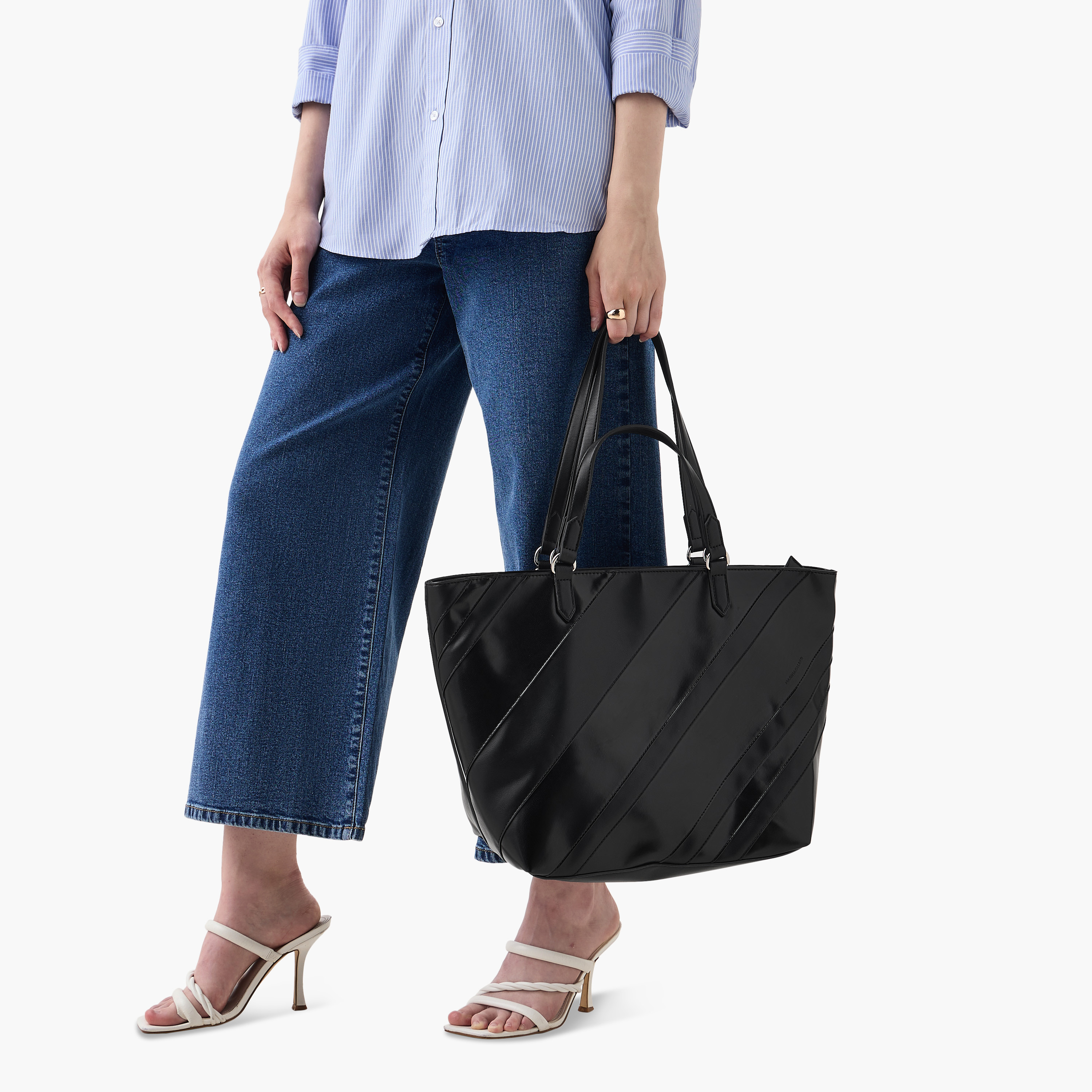 شنطة توتي بارزة الملمس بسحاب إغلاق ومقابض مزدوجة من مارينا جالانتي-women-bagsandwallets-handbags-image-2