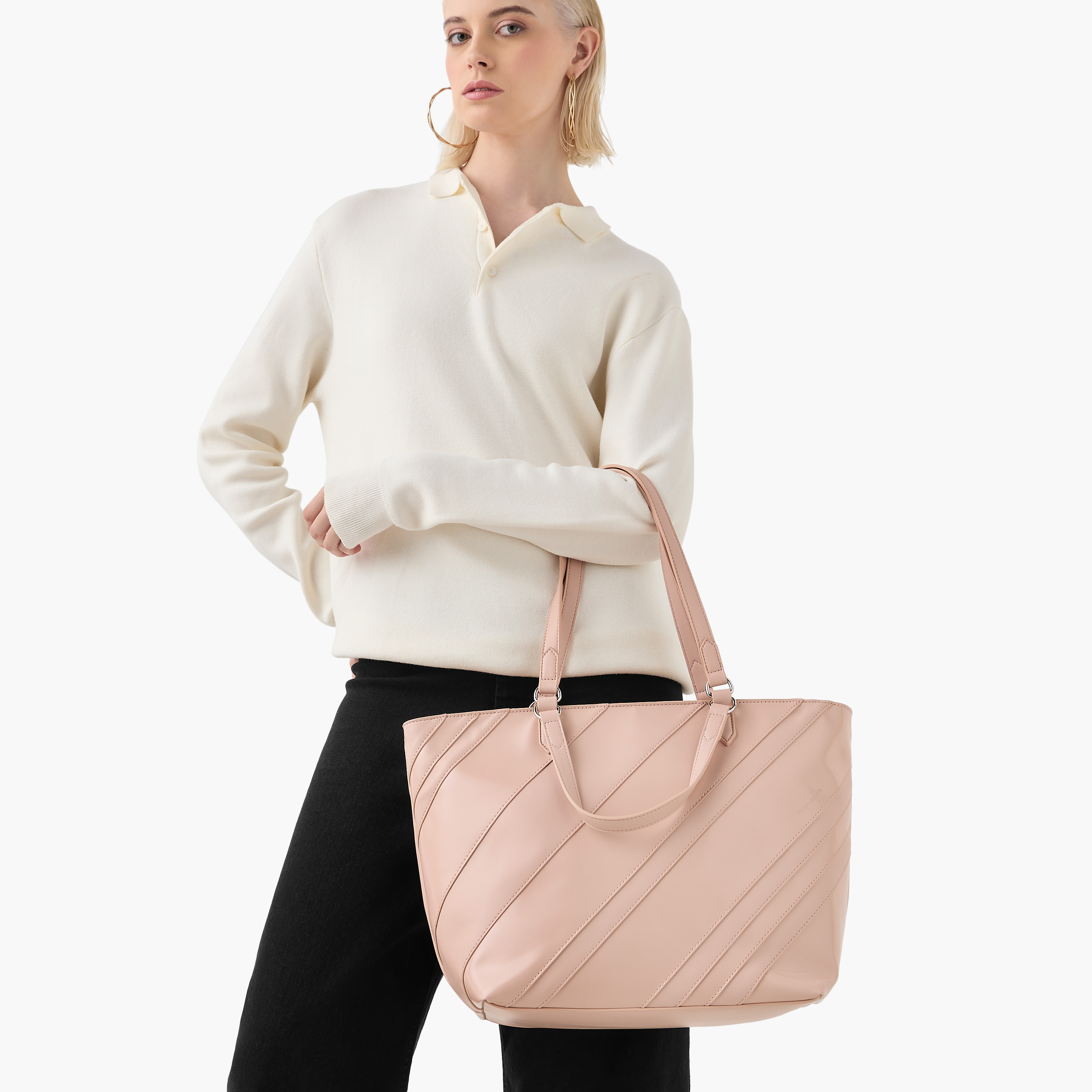 شنطة توتي بارزة الملمس بسحاب إغلاق ومقابض مزدوجة من مارينا جالانتي-women-bagsandwallets-handbags-image-10