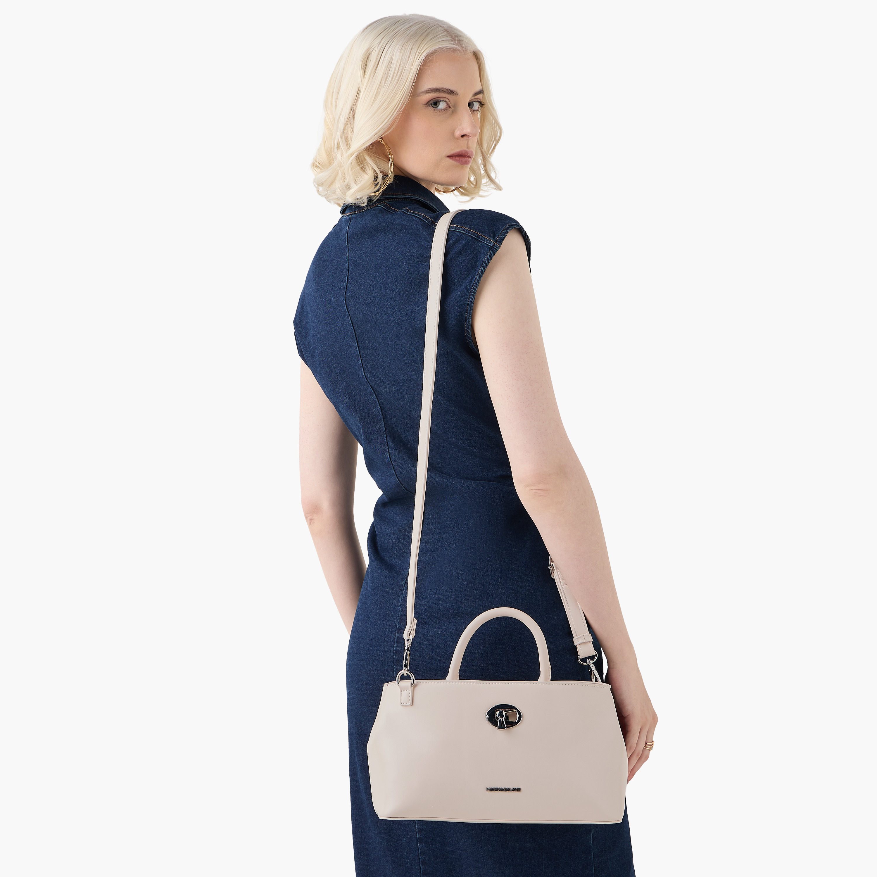شنطة كتف سادة بمقبض وقفل إغلاق من مارينا جالانتي-women-bagsandwallets-handbags-image-9