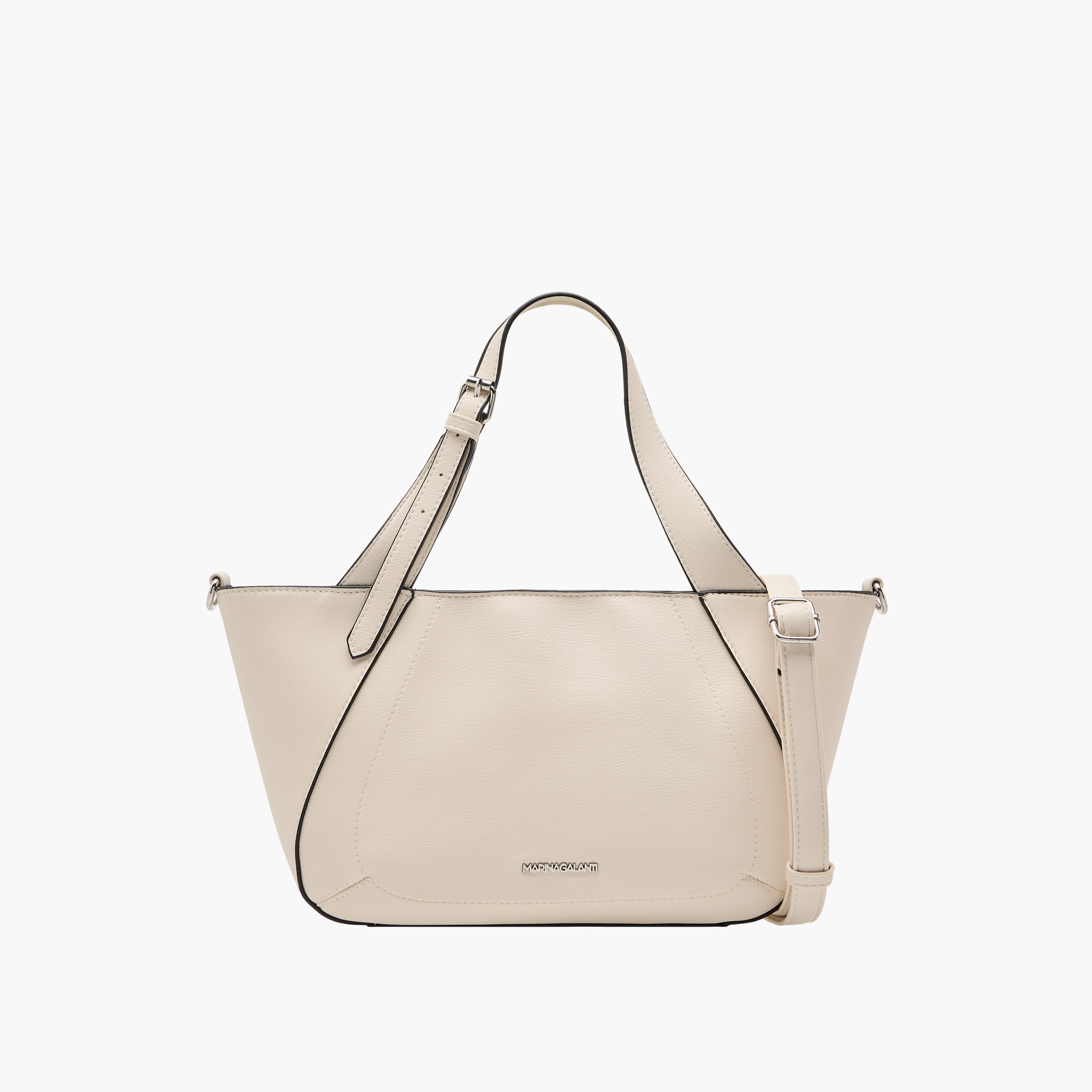 شنطة توتي سادة بحزام قابل للفصل وسحاب إغلاق من مارينا جالانتي-women-bagsandwallets-handbags-image-1