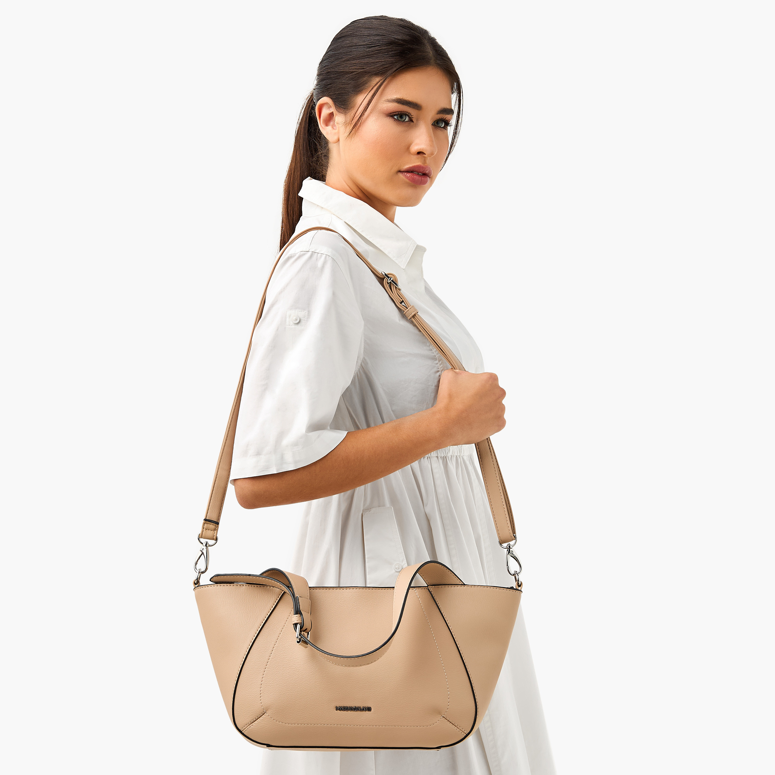 شنطة توتي سادة بحزام قابل للفصل وسحاب إغلاق من مارينا جالانتي-women-bagsandwallets-handbags-image-11