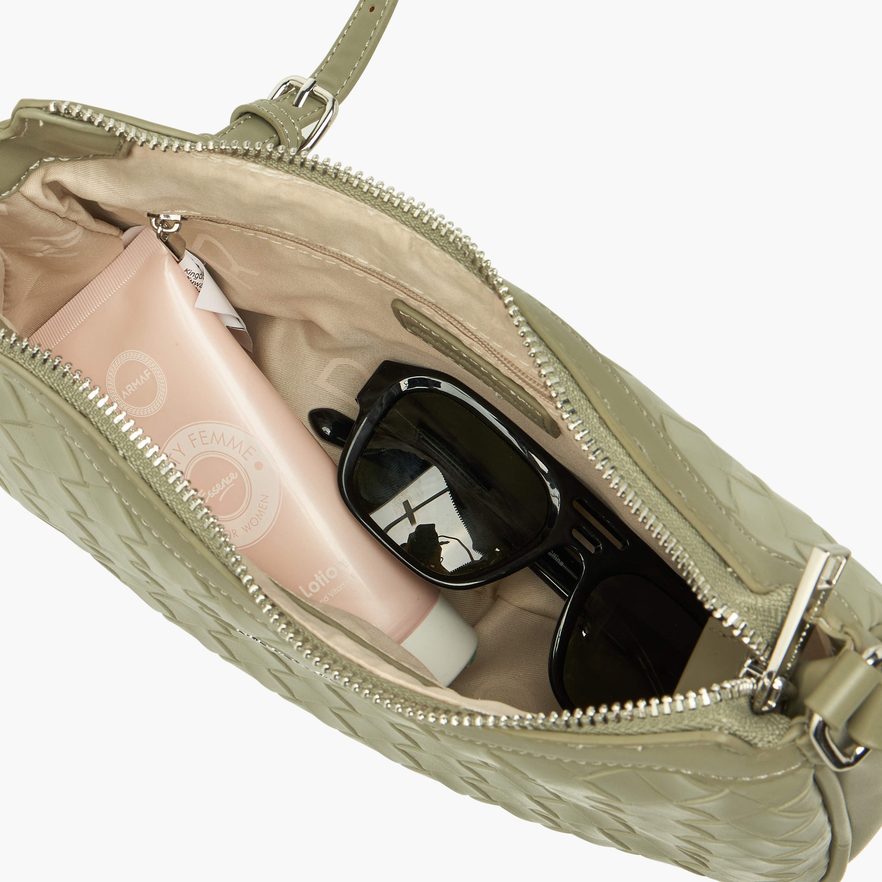 شنطة كروس بودي بارزة الملمس بحزام قابل للتعديل وسحاب إغلاق من مارينا جالانتي-women-bagsandwallets-handbags-image-8